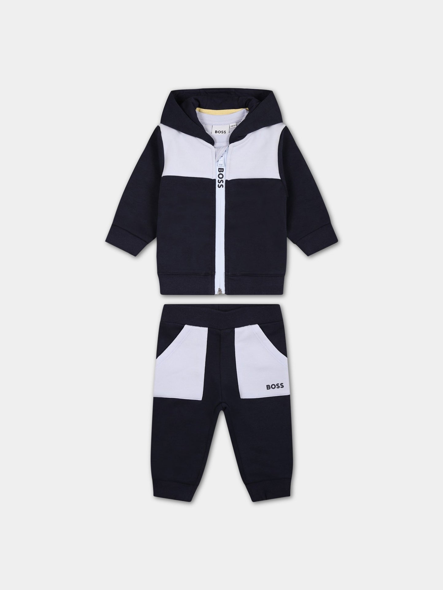 Completo multicolor per neonato con logo,Boss,J98413 849