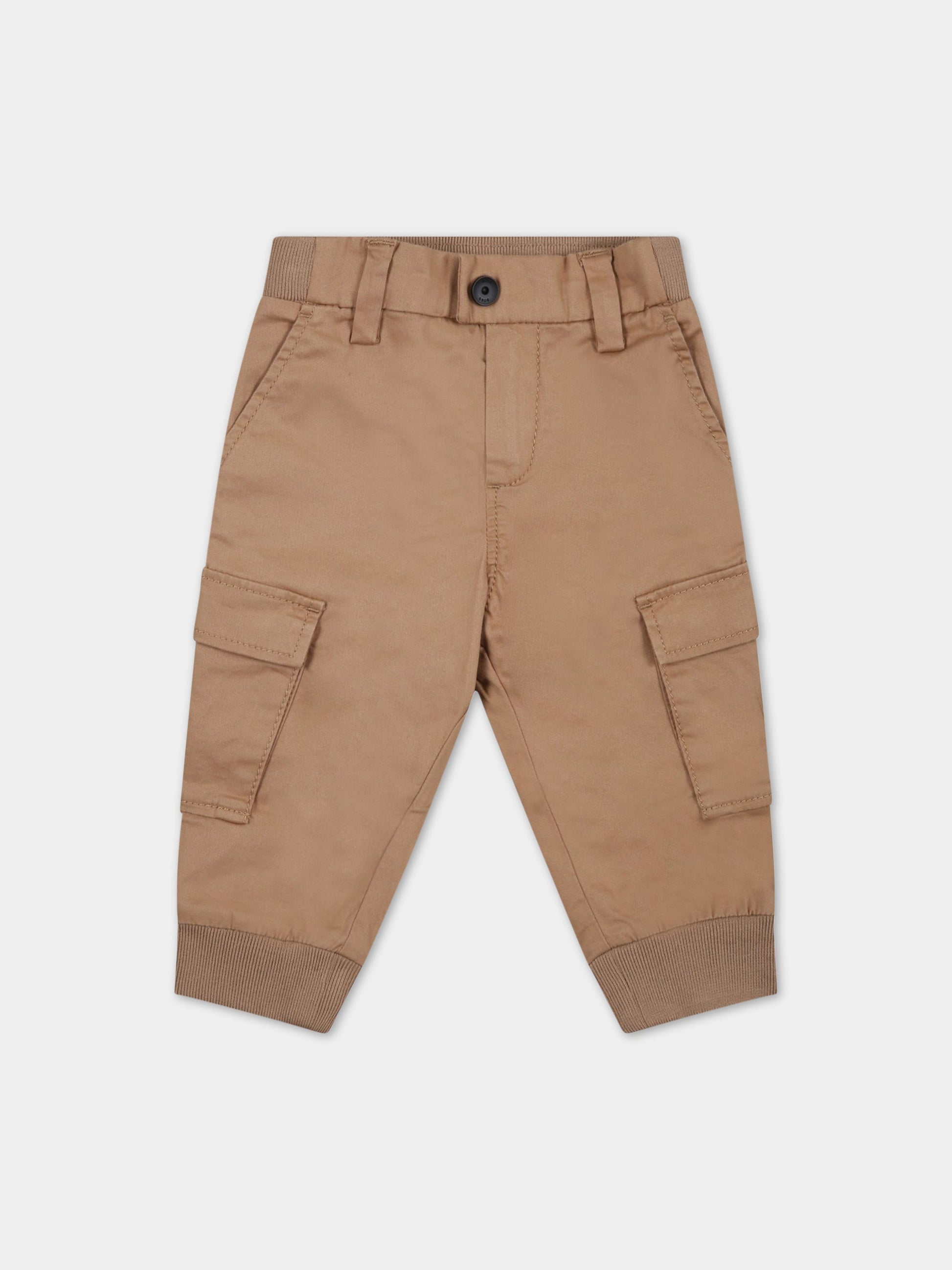 Cargo beige per neonato con logo,Boss,J04463 269