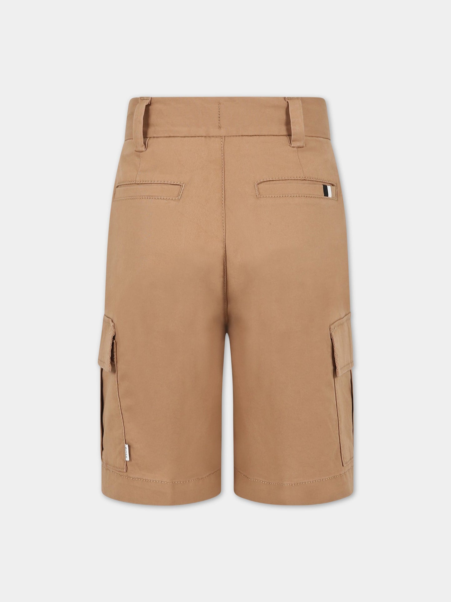 Shorts beige  per bambino con logo,Boss,J24814 269