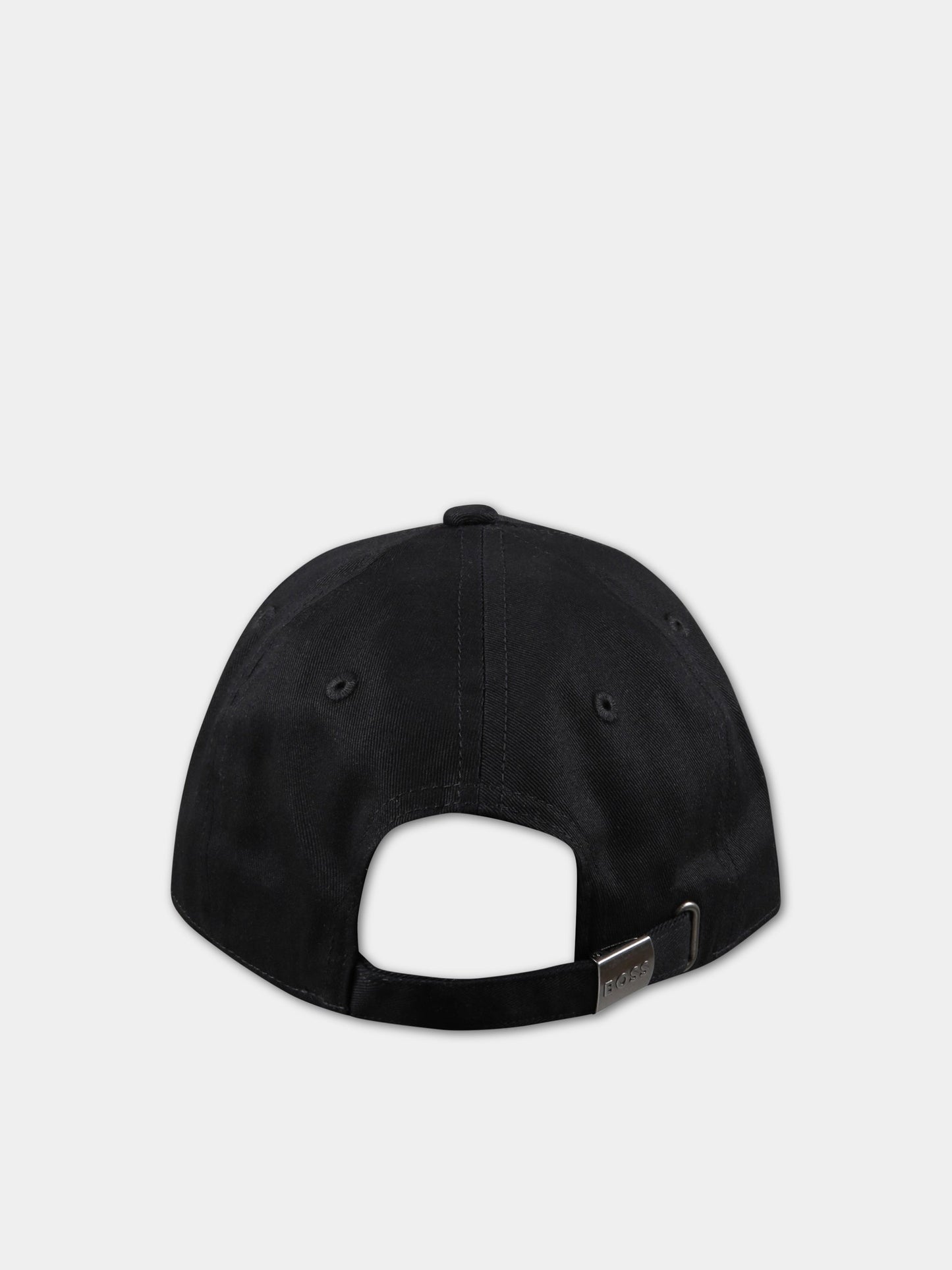 Cappello nero per bambino con logo bianco,Boss,J21271 09B
