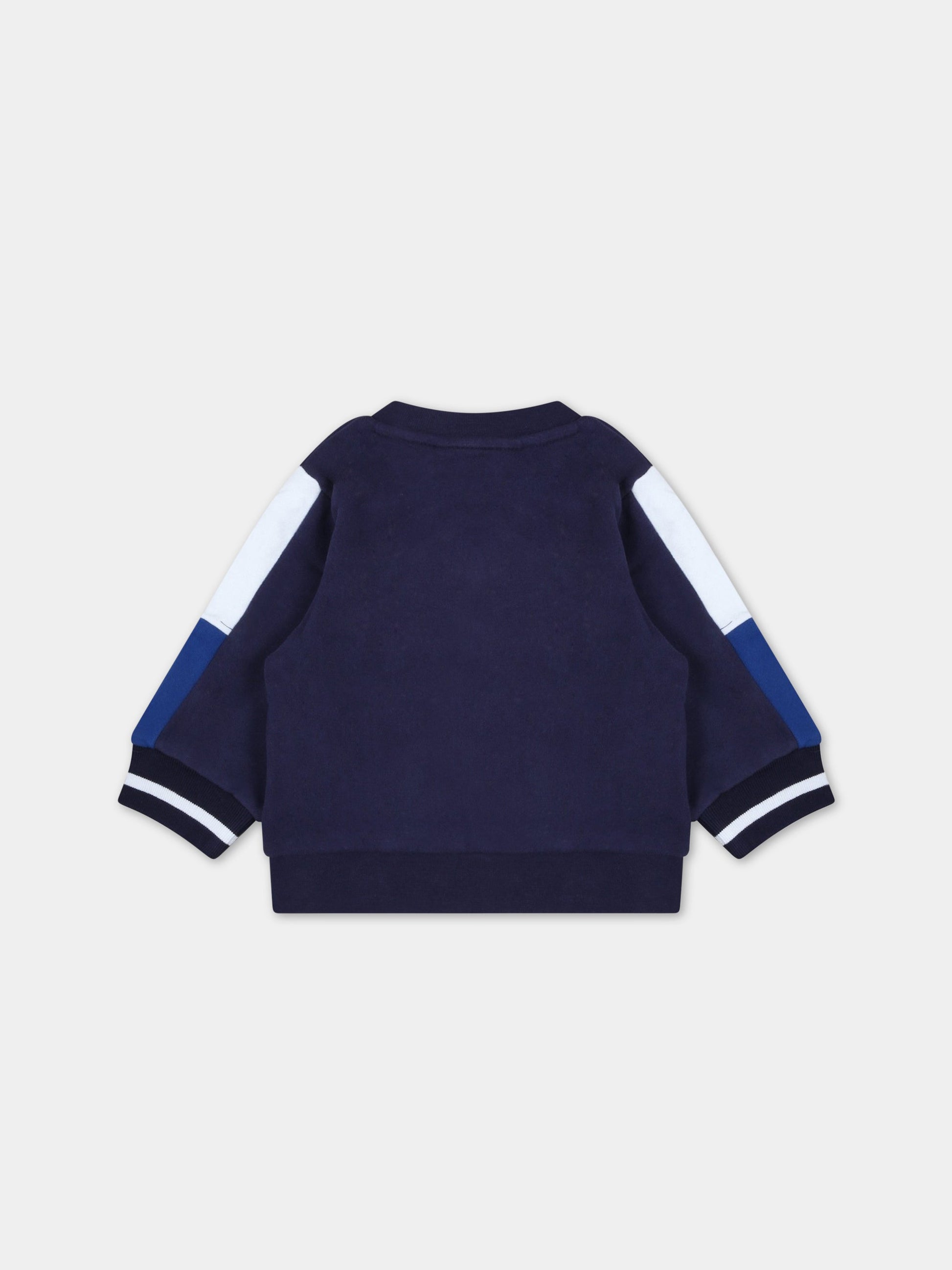 Felpa blu per neonato con logo bianco,Timberland,T05L05 85T