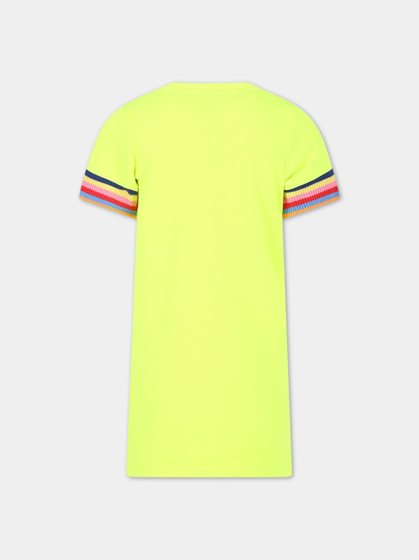 Vestito giallo per bambina con patch e logo,Little Marc Jacobs,W12444 599