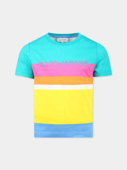 T-shirt multicolor per bambino con logo,Little Marc Jacobs,W25585 682