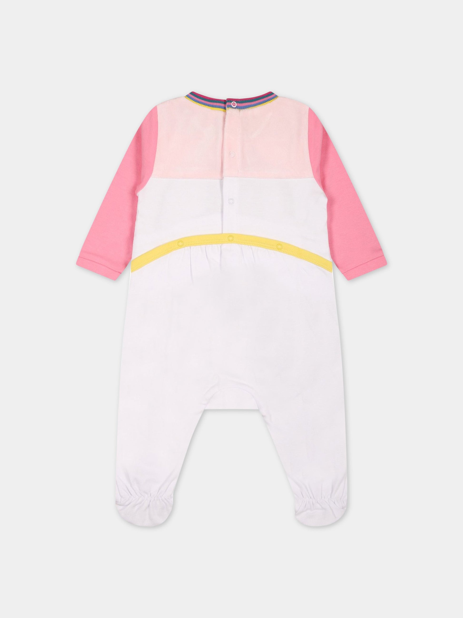 Tutina bianca per neonata con logo multicolor,Little Marc Jacobs,W97100 475