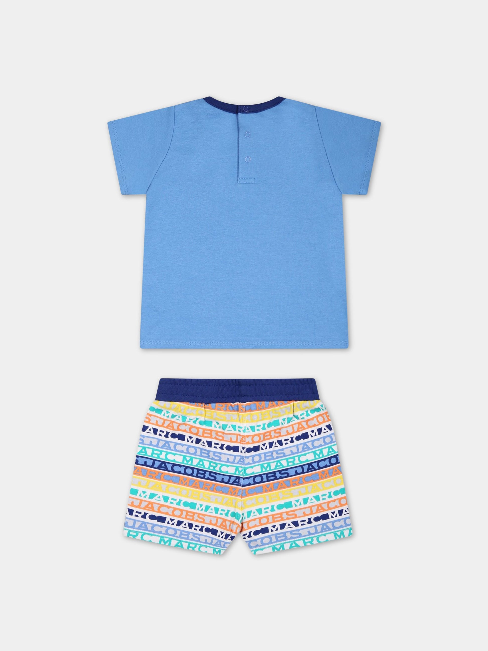 Completo multicolor per neonato con stampa e logo,Little Marc Jacobs,W98162 784