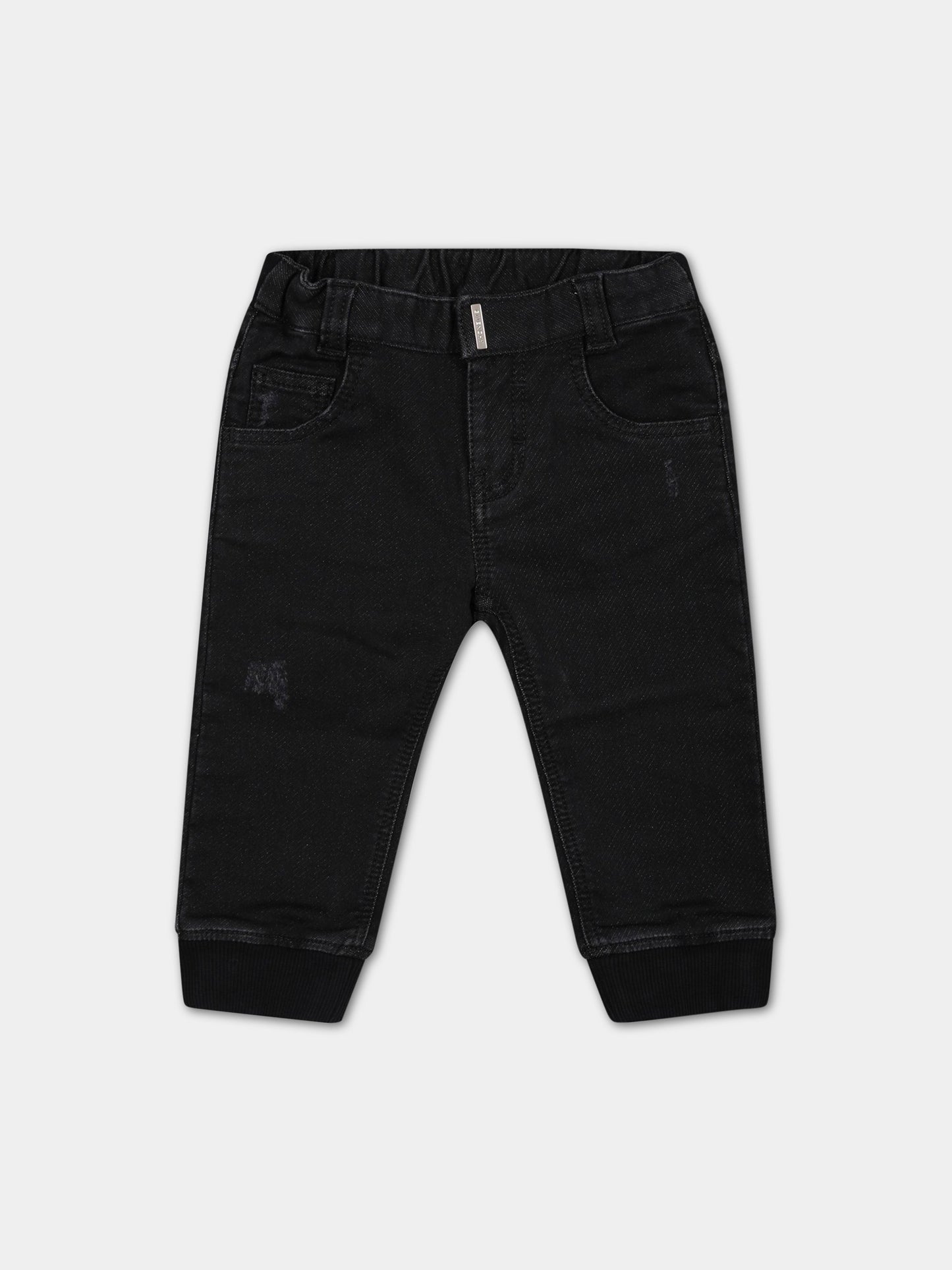 Jeans neri per neonato con logo,Givenchy Kids,H04155 Z11