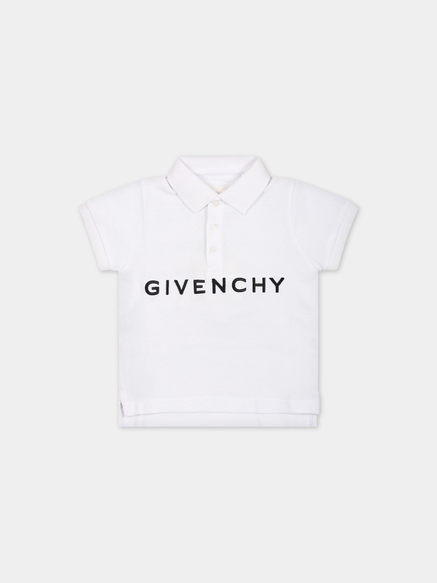 T-shirt bianca per neonato con iconico logo,Givenchy Kids,H05252 10P