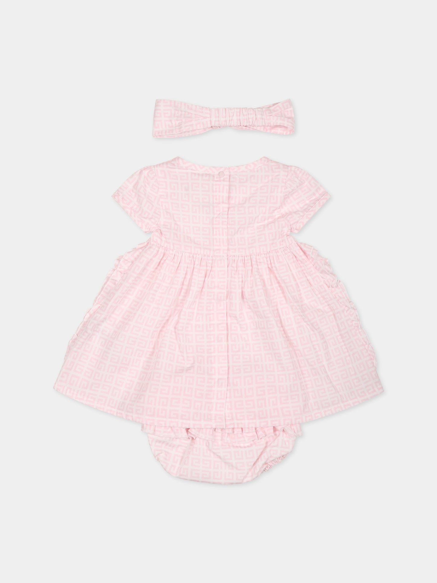 Completo rosa per neonata con motivo 4G,Givenchy Kids,H98168 44Z