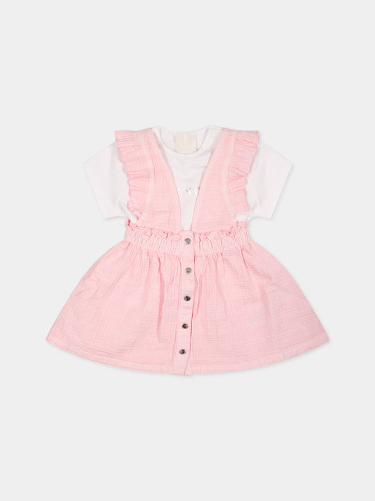 Completo multicolor per neonata con logo,Givenchy Kids,H08038 44Z