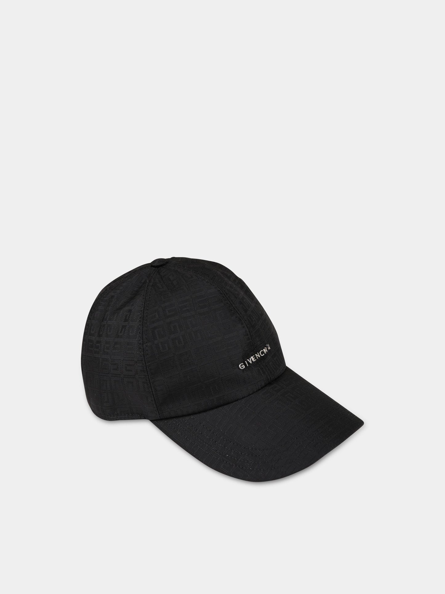 Cappello nero per bambini con logo e motivo 4G,Givenchy Kids,H21065 09B