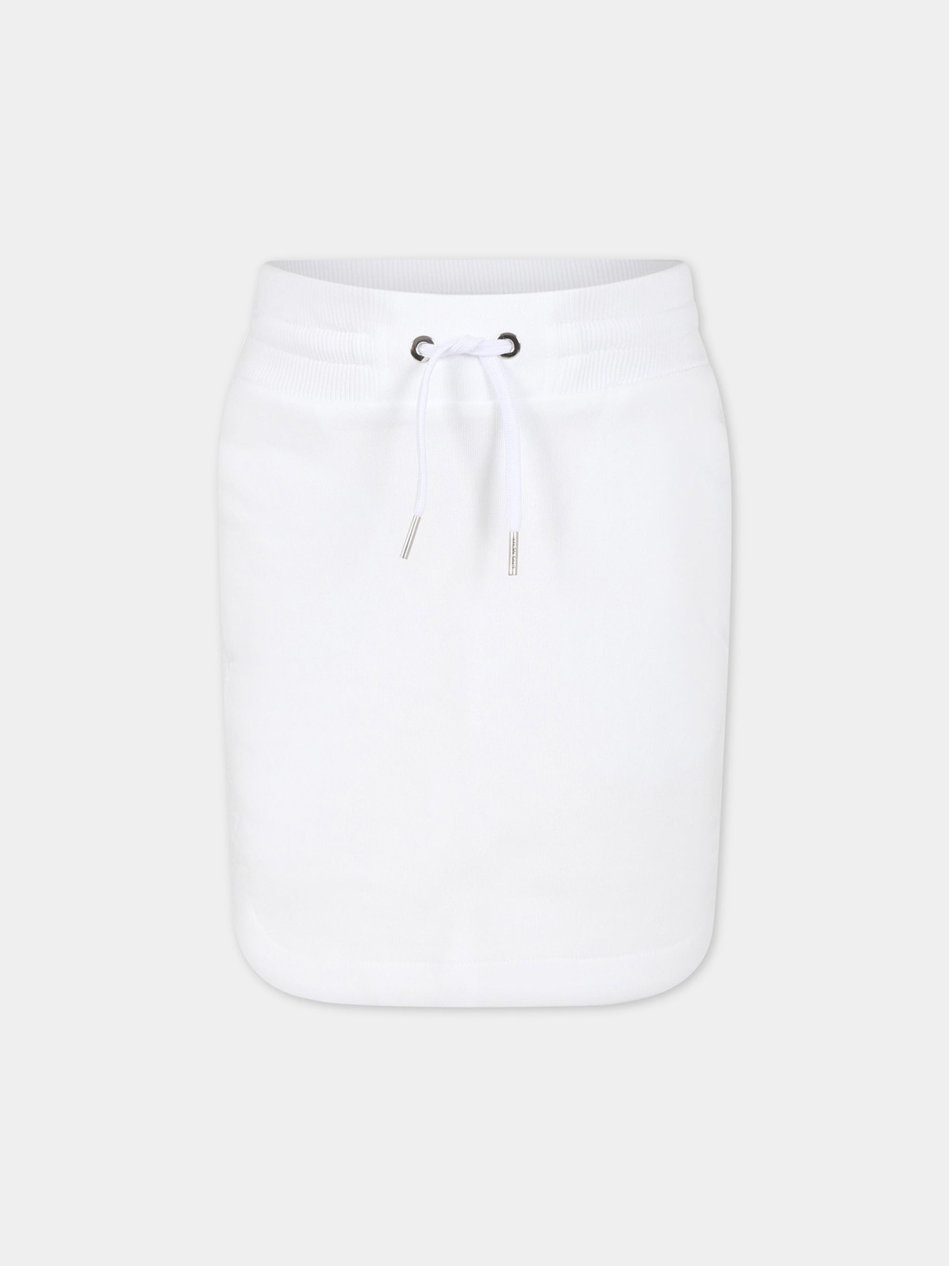 Gonna bianca per bambina con logo,Givenchy Kids,H13179 10P