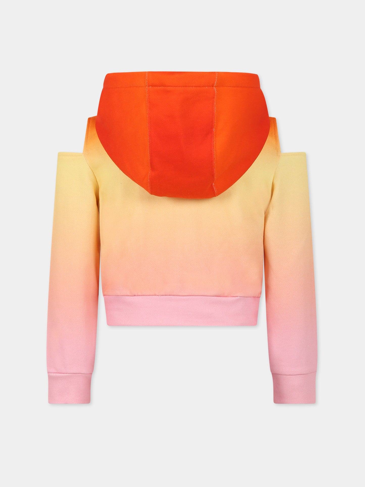 Felpa multicolor per bambina con logo e motivo 4G,Givenchy Kids,H15316 Z40