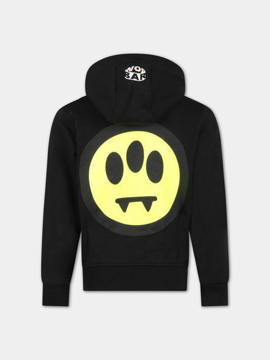 Felpa nera per bambino con logo bianco,Barrow,033043 110