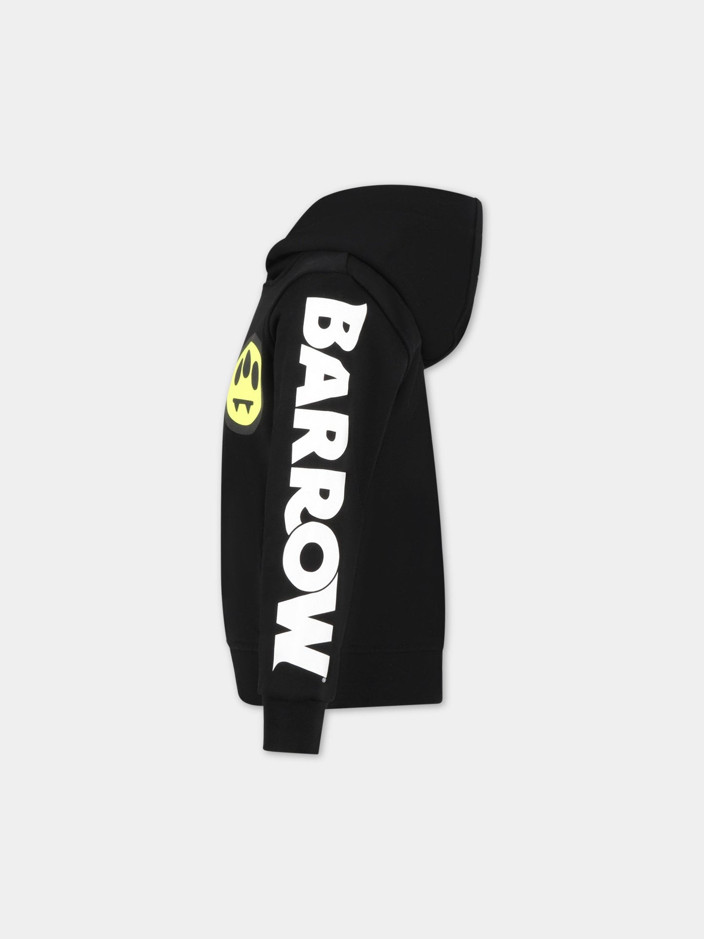 Felpa nera per bambini con logo bianco,Barrow,033044 110