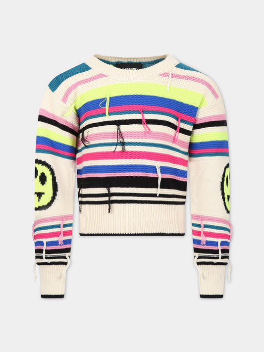 Maglione multicolor per bambina con iconico smile,Barrow,033063 200