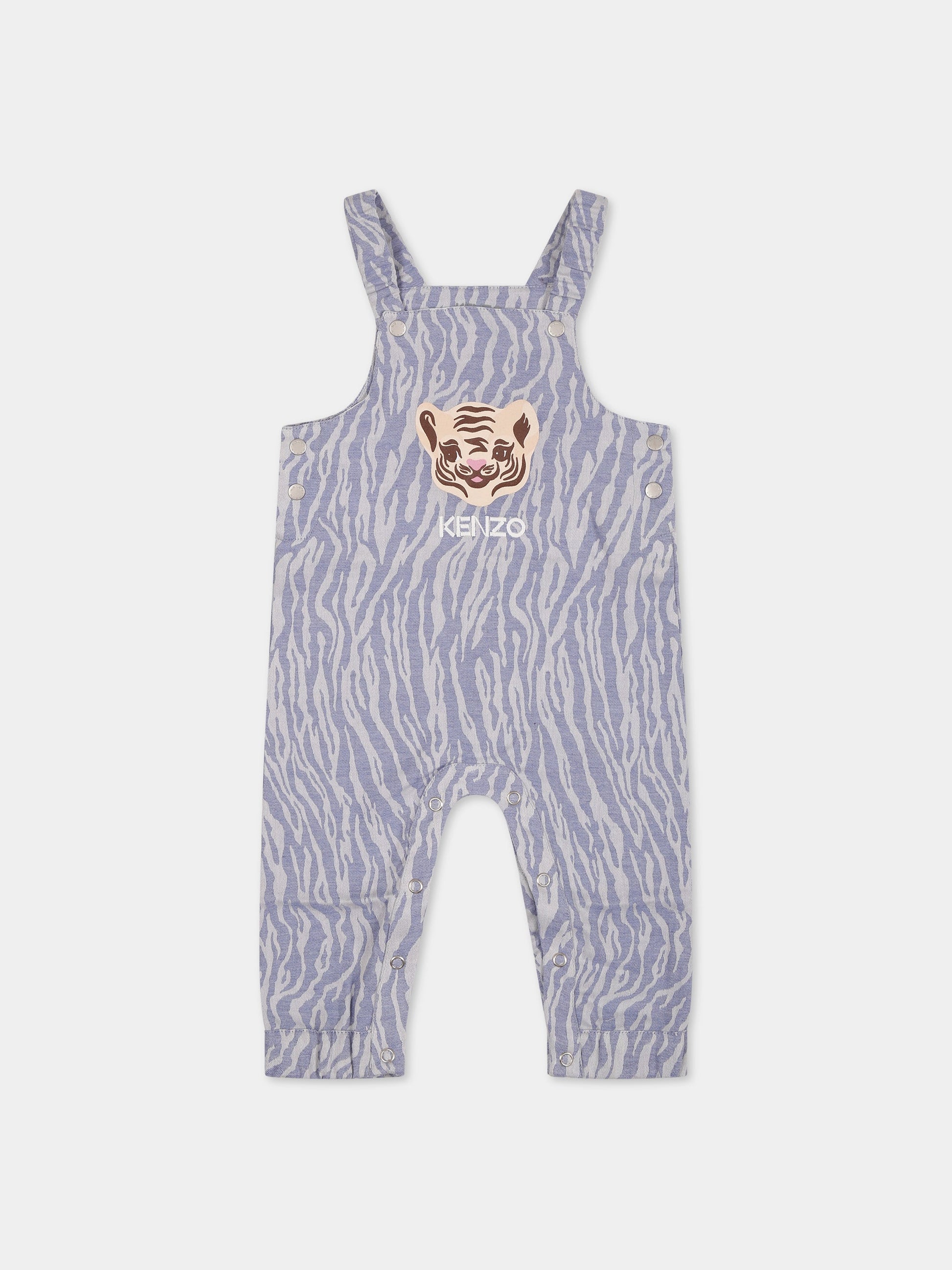 Completo multicolor per neonato con tigre e logo,Kenzo Kids,K98099 78P