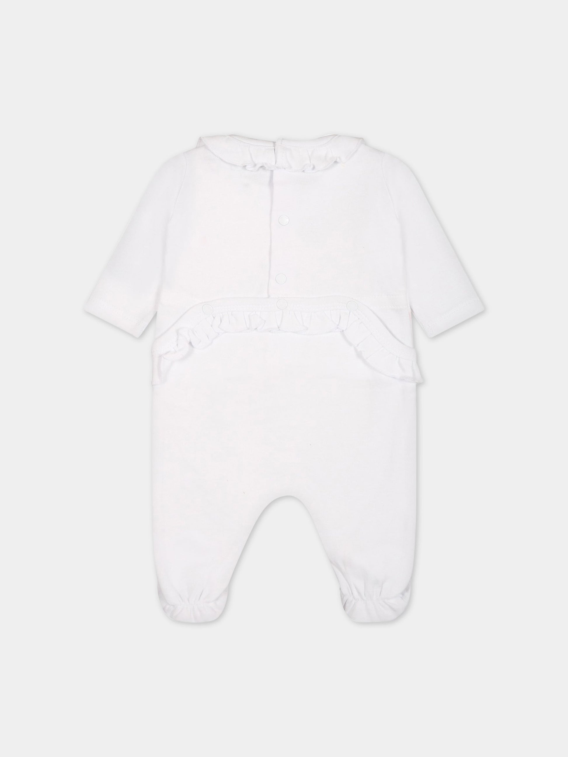 Tutina bianca per neonata con iconica tigre,Kenzo Kids,K97049 10P