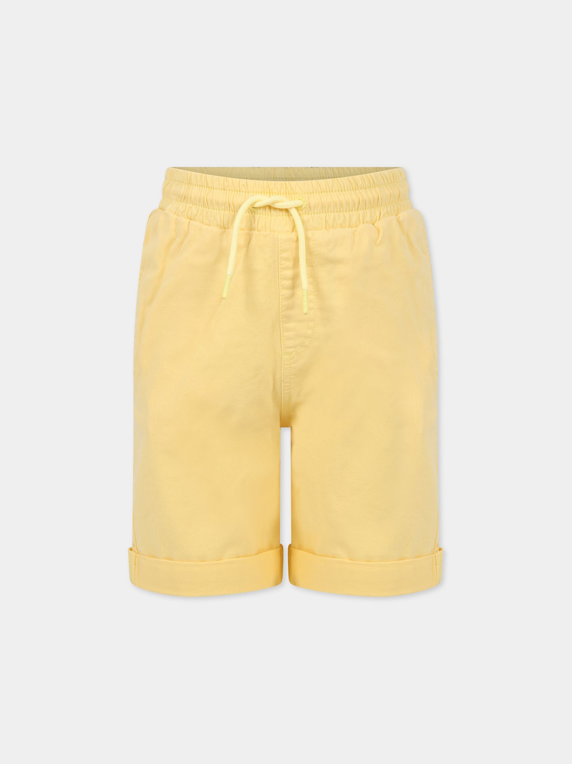 Shorts giallo per bambino con logo,Kenzo Kids,K24298 524