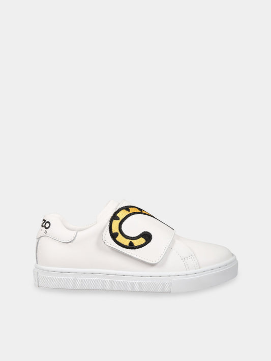Sneakers bianco per bambino con Kotora e logo,Kenzo Kids,K59061 10P