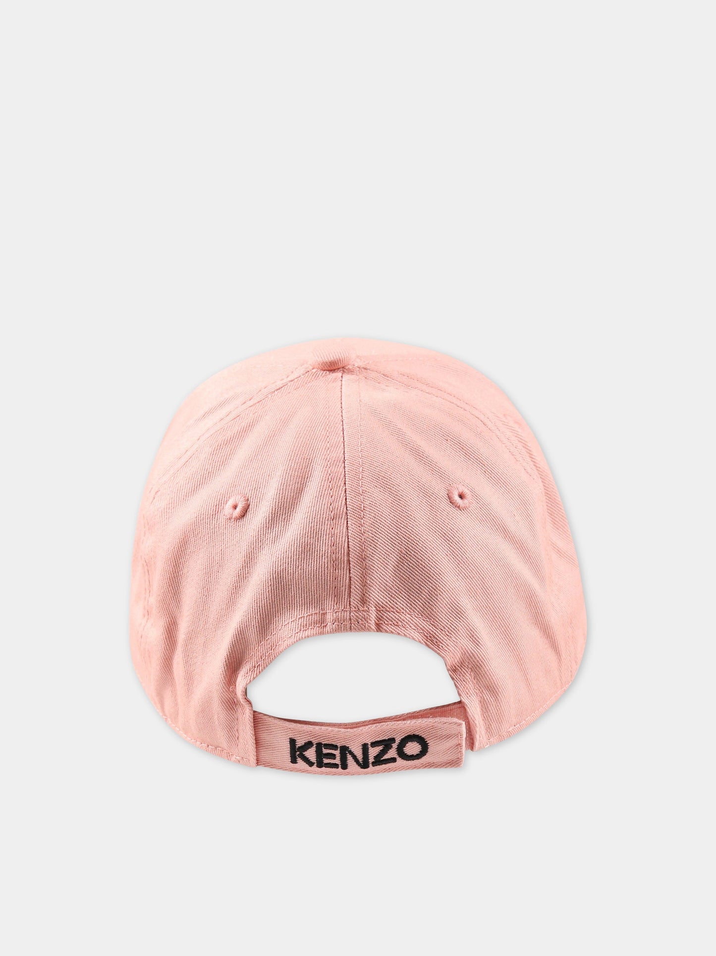 Cappello rosa per bambina con tigre e logo,Kenzo Kids,K51028 449