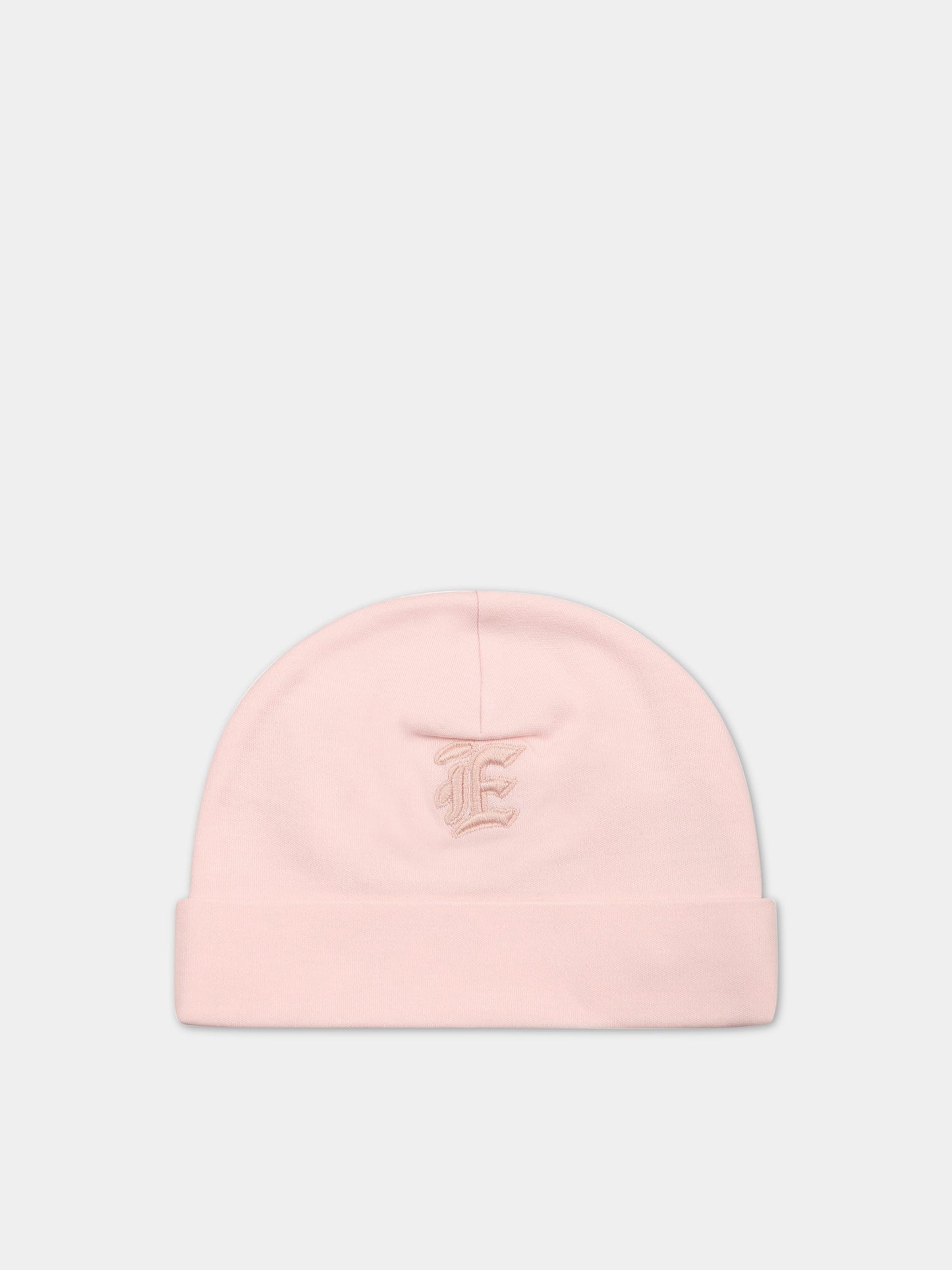 Cappello rosa per neonata con logo,Ermanno Scervino Junior,SNCP001C JE199 C001