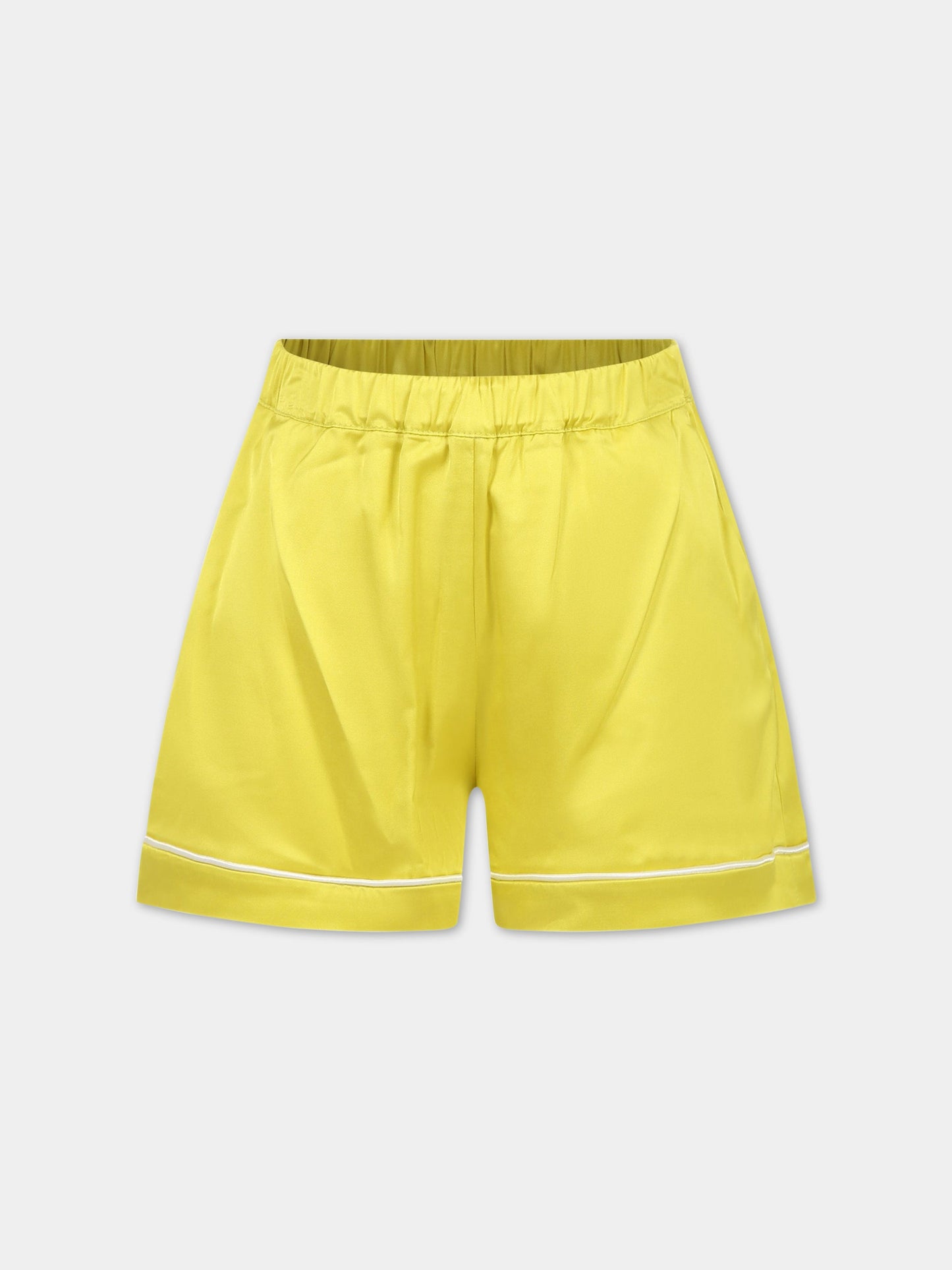 Shorts gialli per bambina,Douuod Kids,DS6Q59 S0104 204