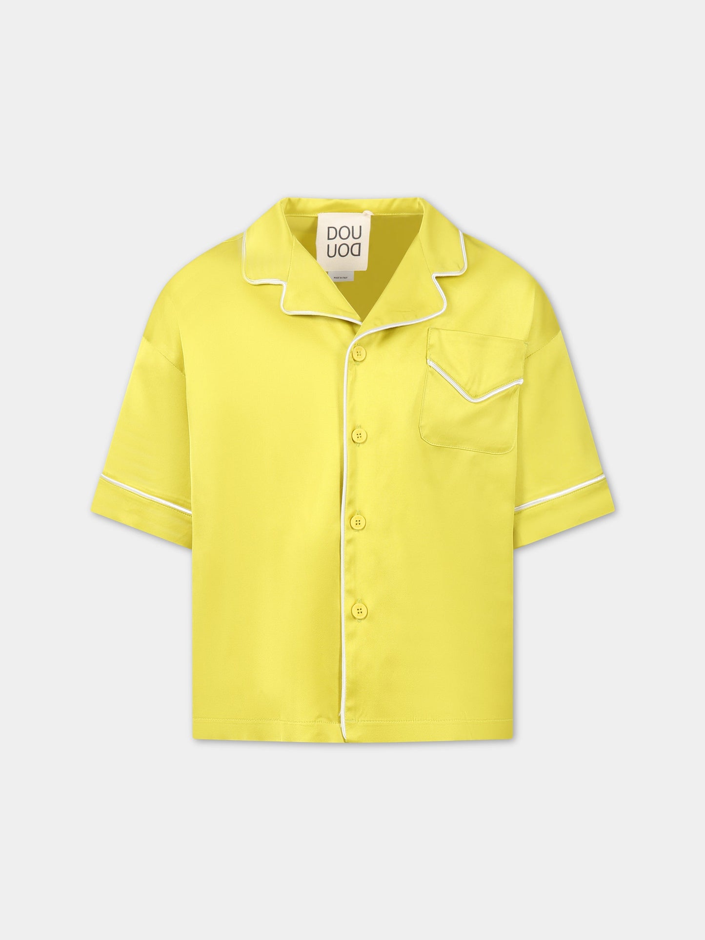 Camicia gialla per bambina,Douuod Kids,DS5P41 S0104 204