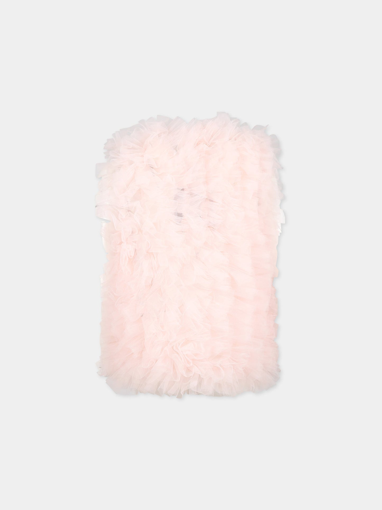 Gilet rosa per bambina con rouches,Douuod Kids,DS2A12 T0048 500