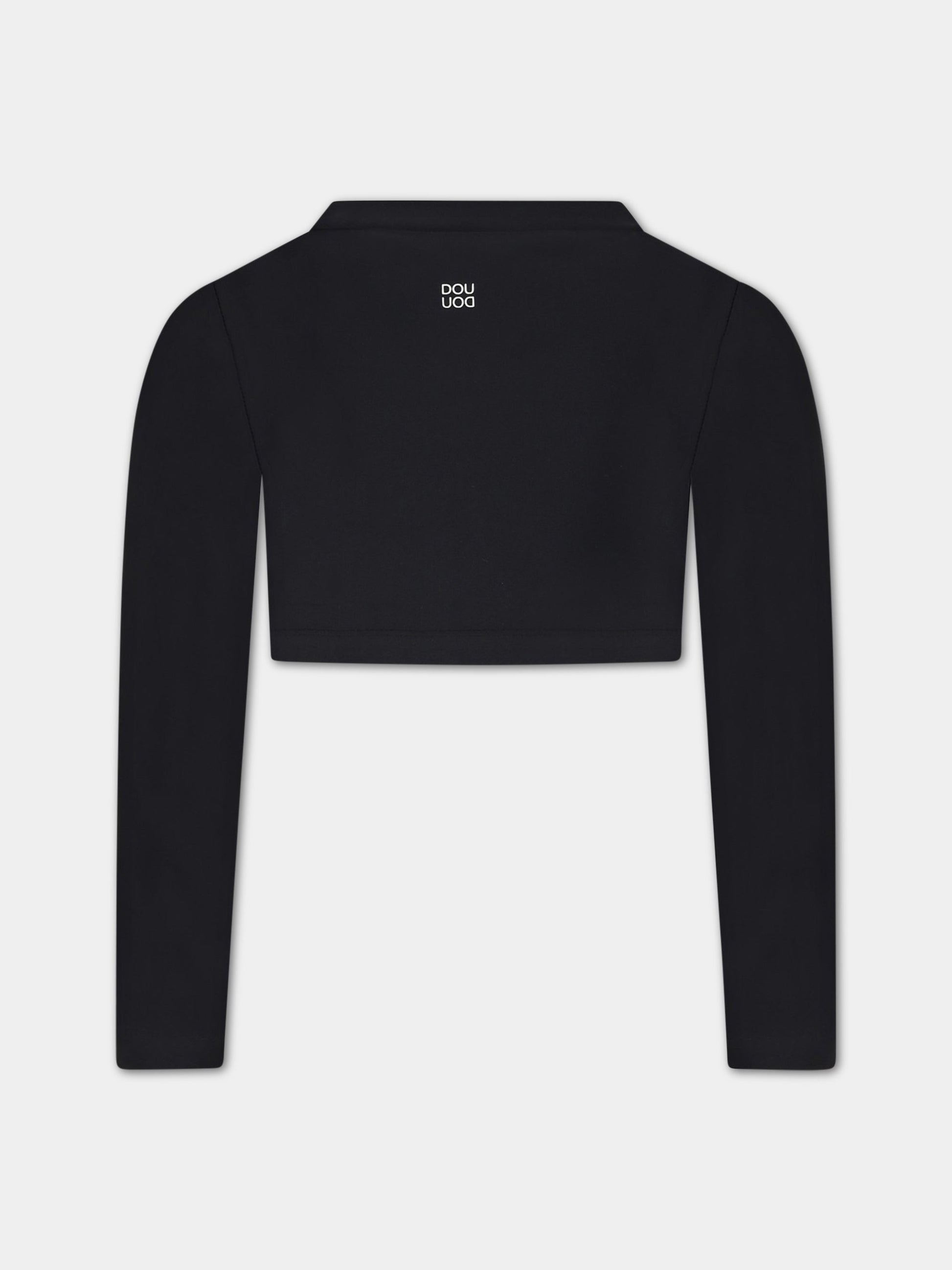 T-shirt a manica lunga nera per bambina,Douuod Kids,DS8A60 Z0559 930