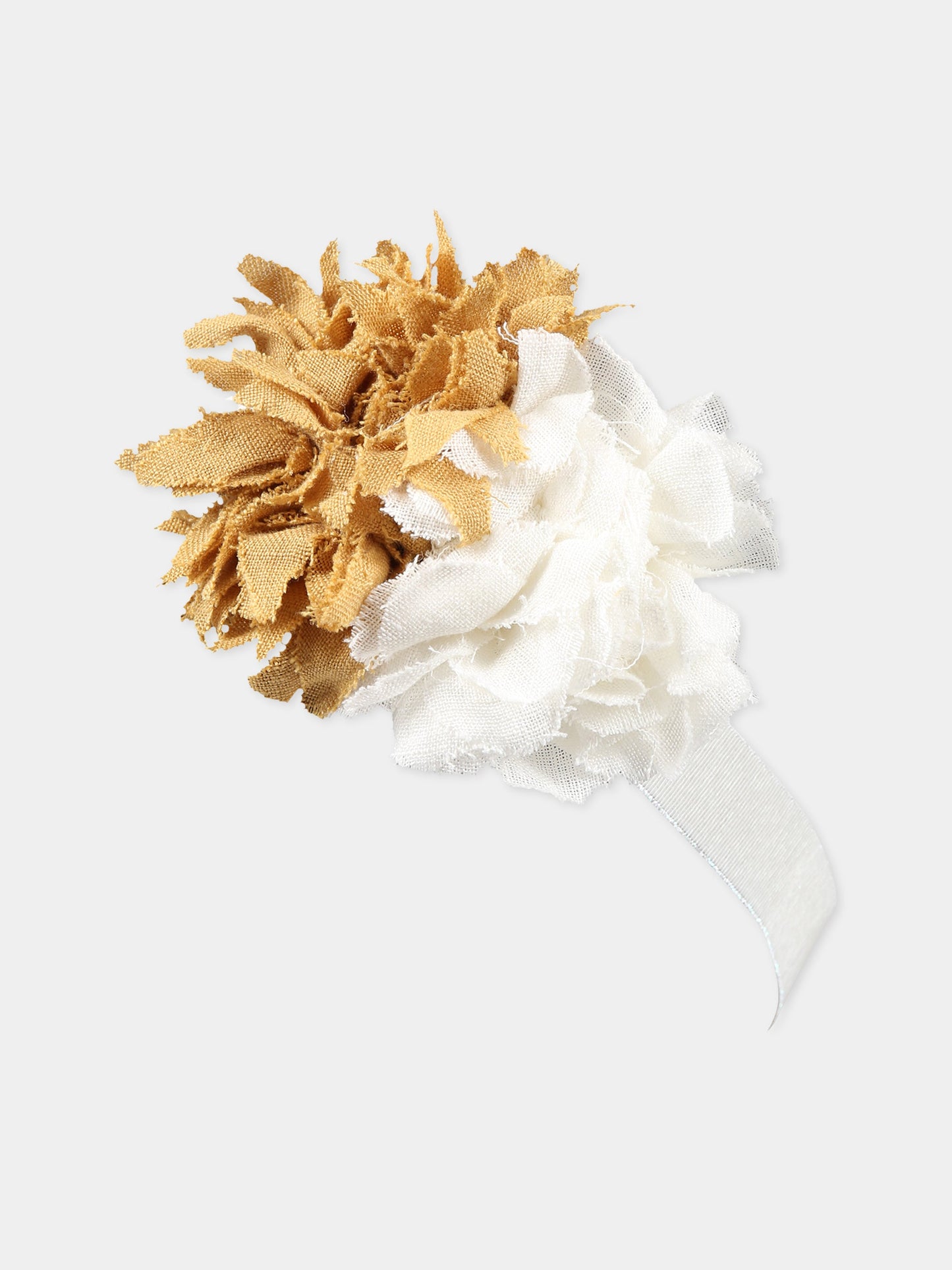 Cerchietto multicolor per neonata con applicazioni floreali,Caffe' D'orzo,ZS0A54 Z1447 102GL