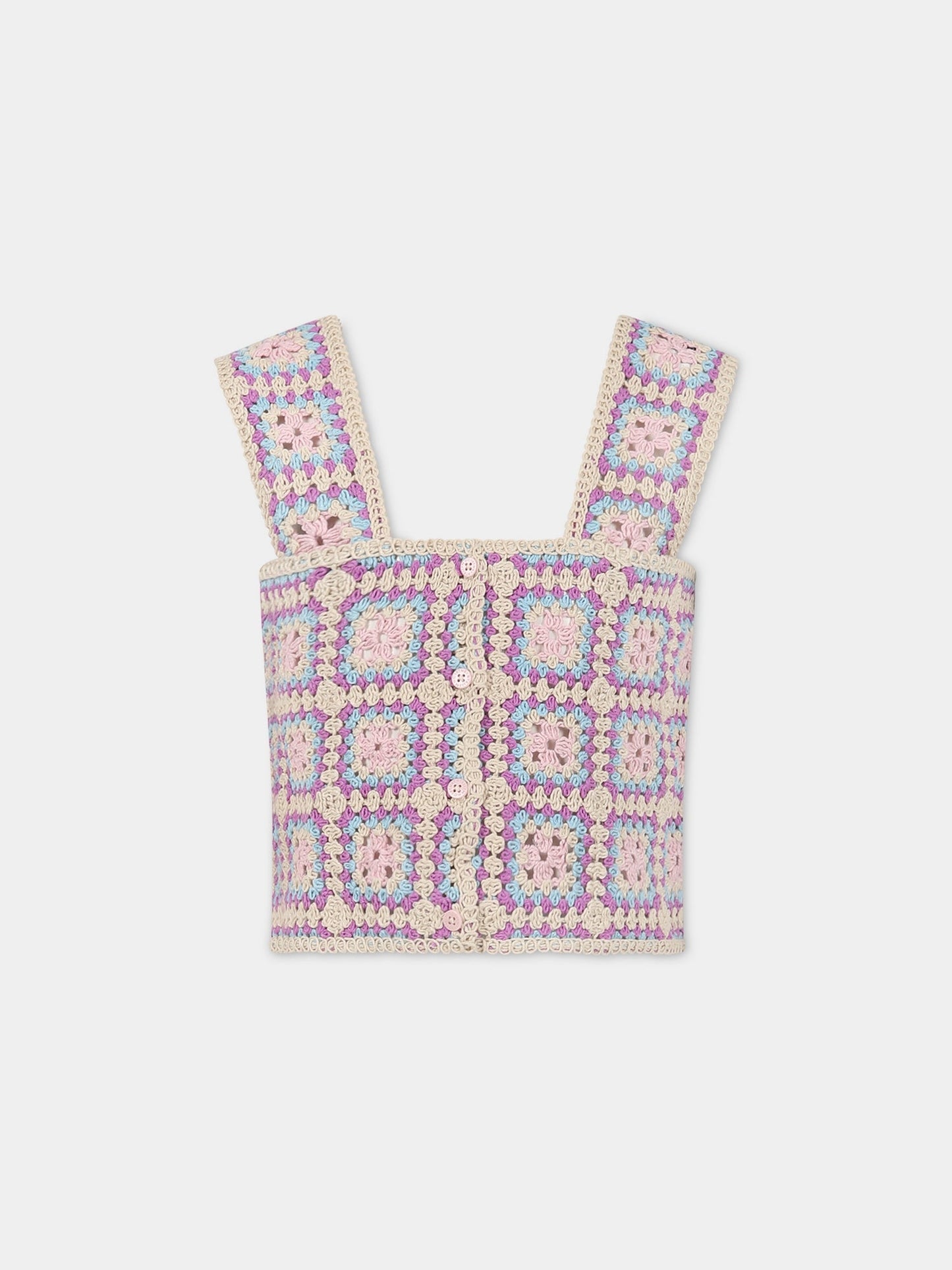 Top multicolor per bambina,Stella Mccartney Kids,TS9A32 Z0896 999