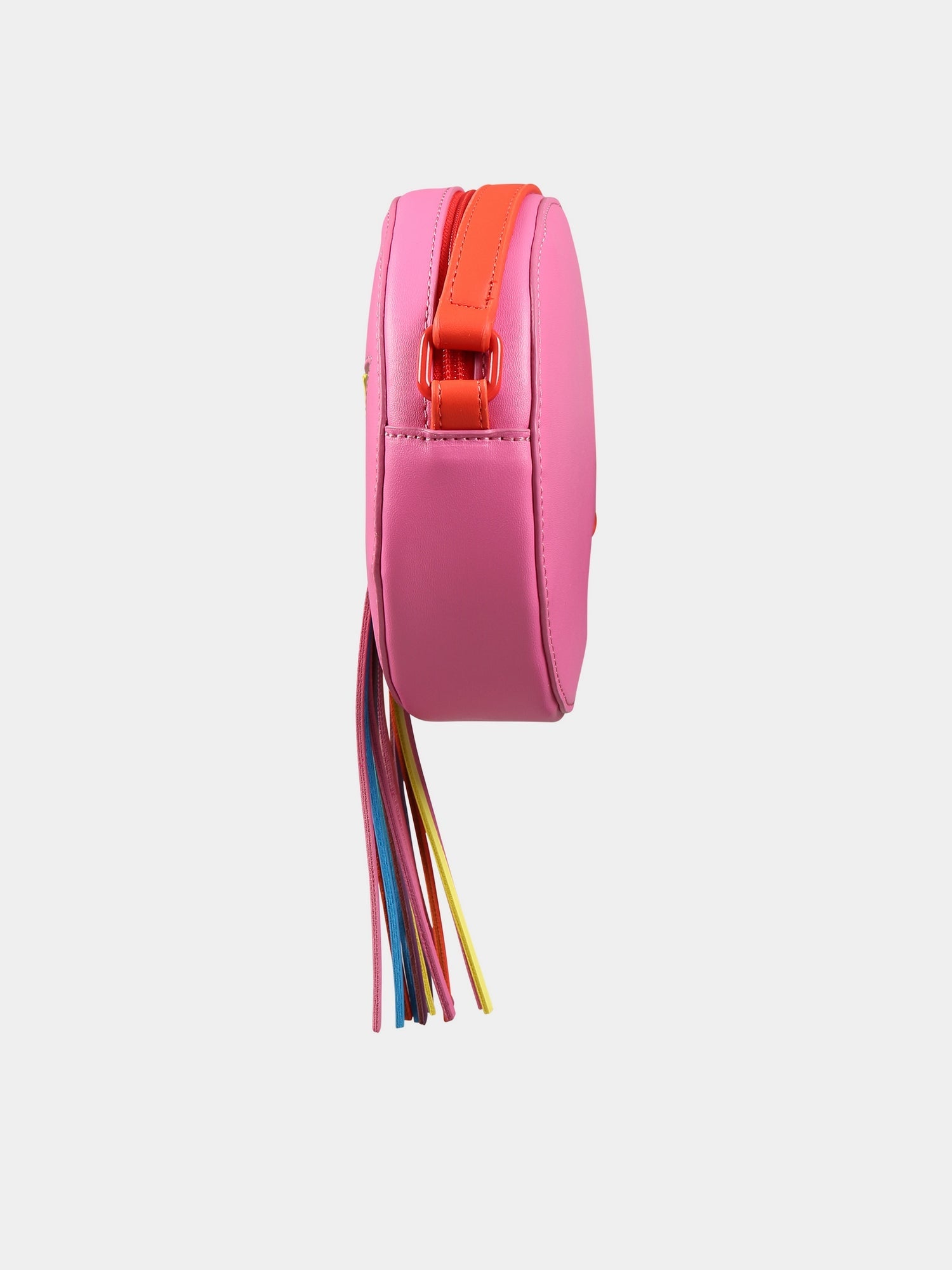 Borsa fucsia per bambina con stella e frange,Stella Mccartney Kids,TS0A18 Z0699 511