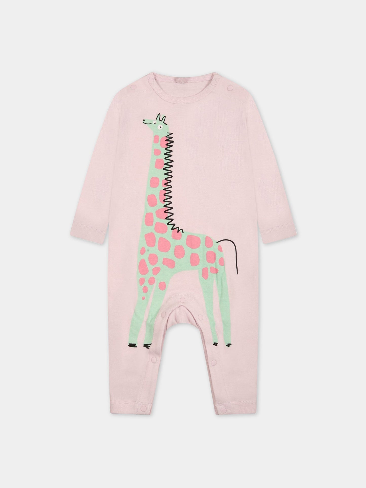 Set rosa per neonata con stampa,Stella Mccartney Kids,TSB009 Z1098 503MC