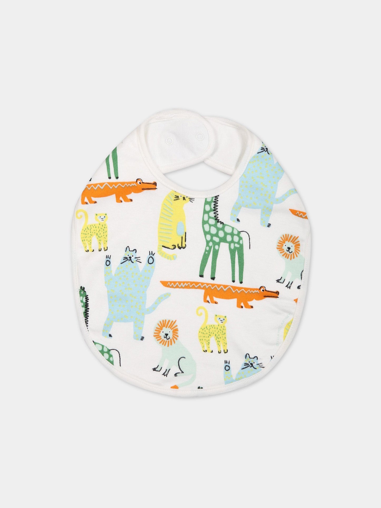 Set bianco neonato con stampa animali,Stella Mccartney Kids,TSB539 Z1098 100MC