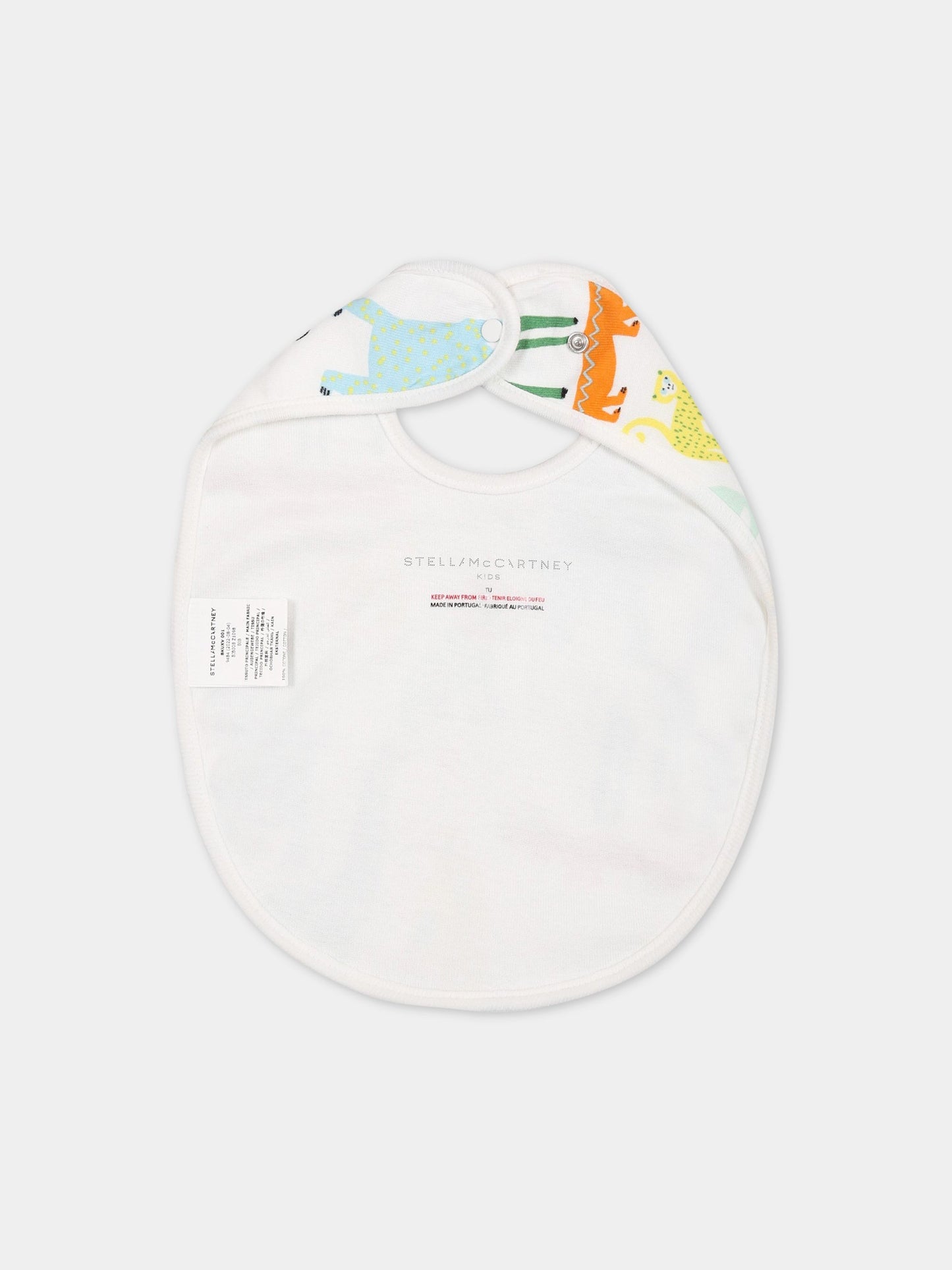 Set bianco per neonato con stampa animali,Stella Mccartney Kids,TSB649 Z1098 100MC