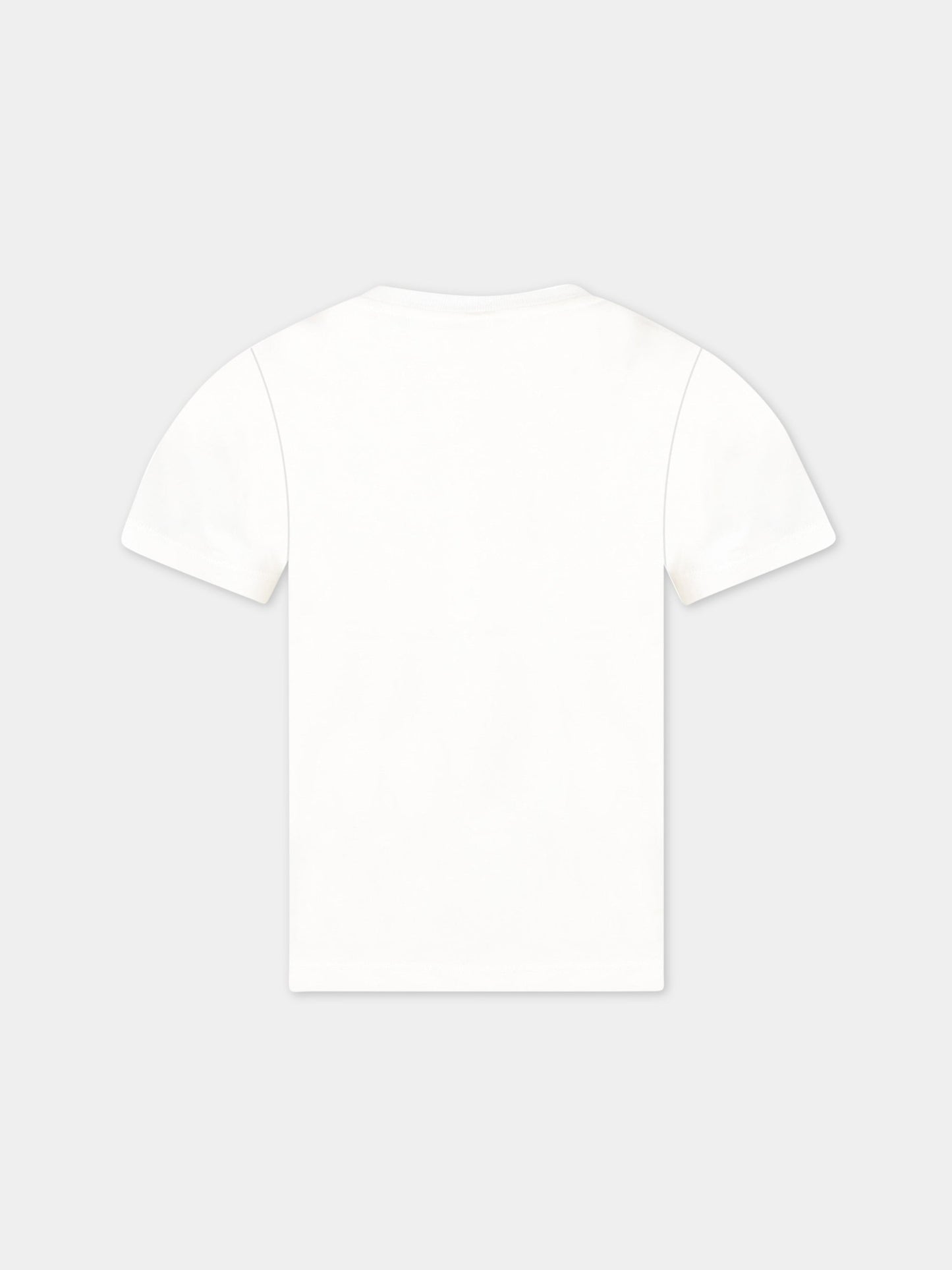 T-shirt bianca per bambini con Pop Corn,Stella Mccartney Kids,TS8P51 Z0434 101