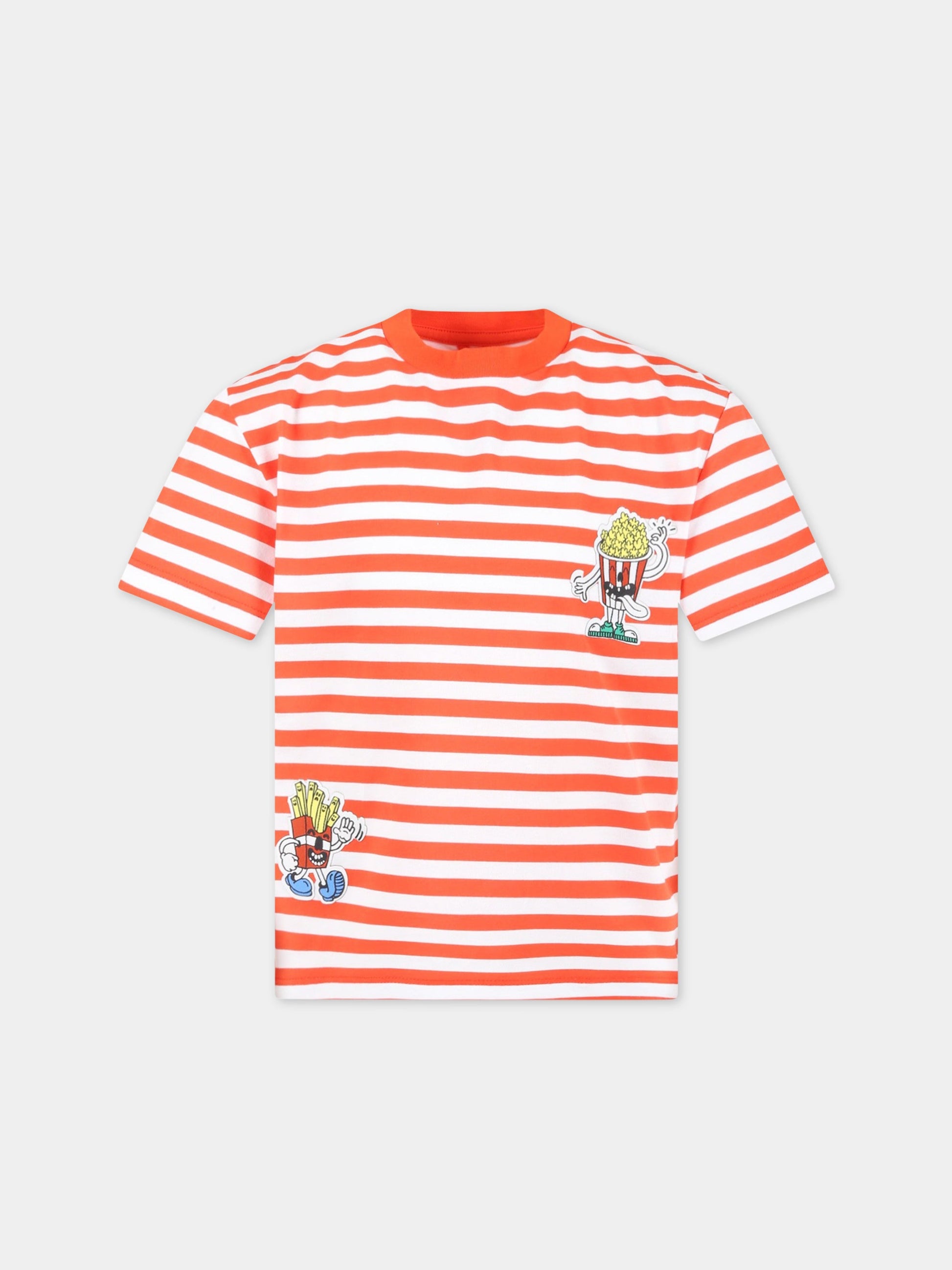 T-shirt multicolor a righe per bambino con patch,Stella Mccartney Kids,TS8Q41 Z0964 999