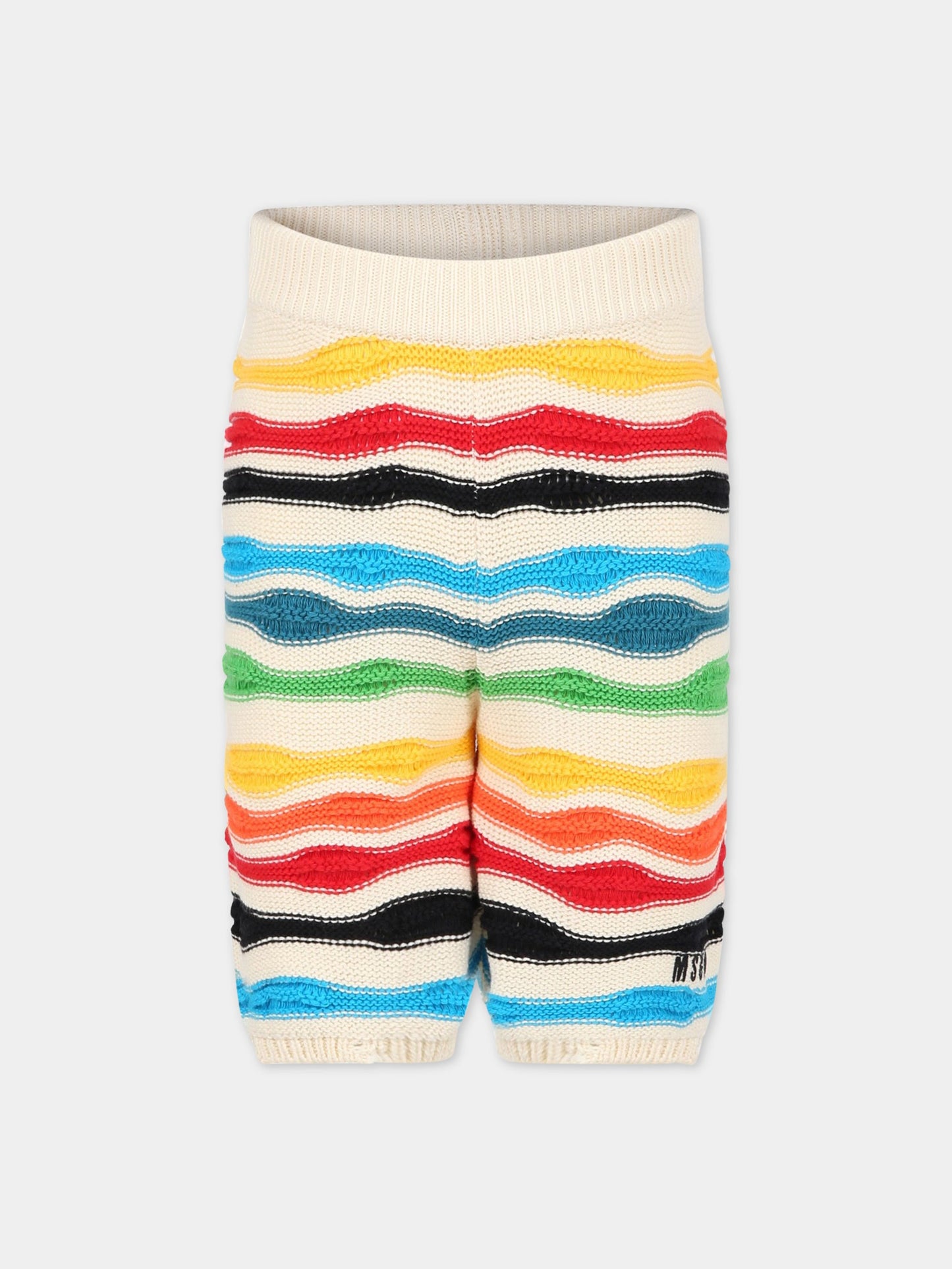 Shorts multicolor per bambino con logo,Msgm Kids,MS029570 200