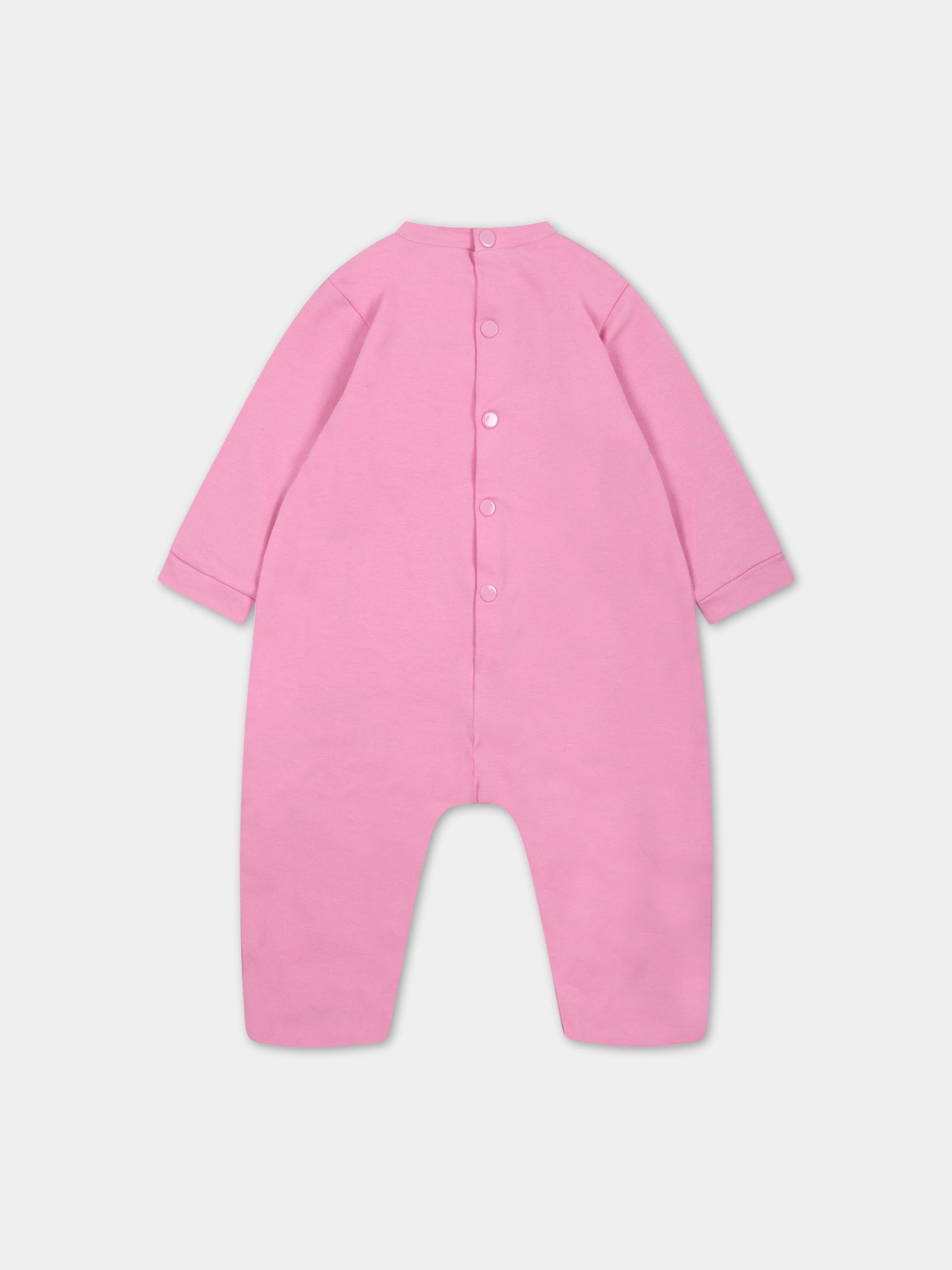 Set rosa per neonata con logo viola,Msgm Kids,MS029364 042