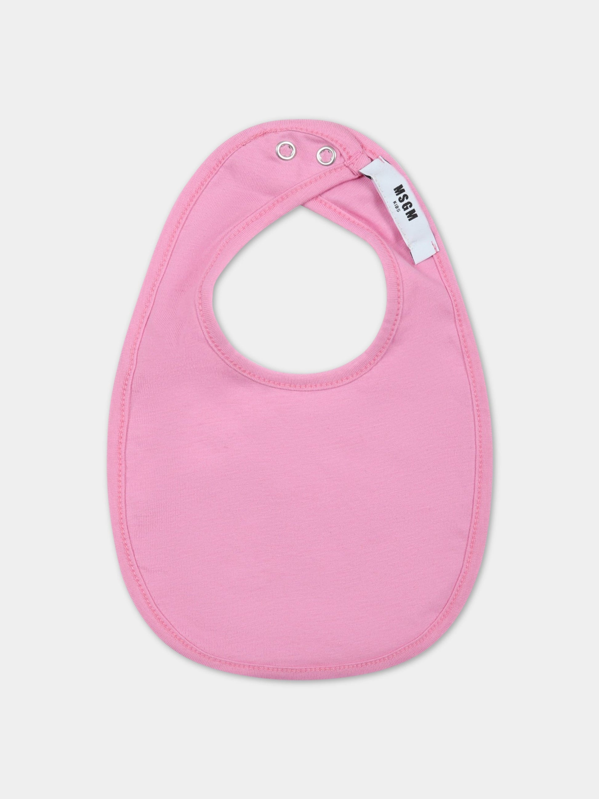 Set rosa per neonata con logo viola,Msgm Kids,MS029364 042