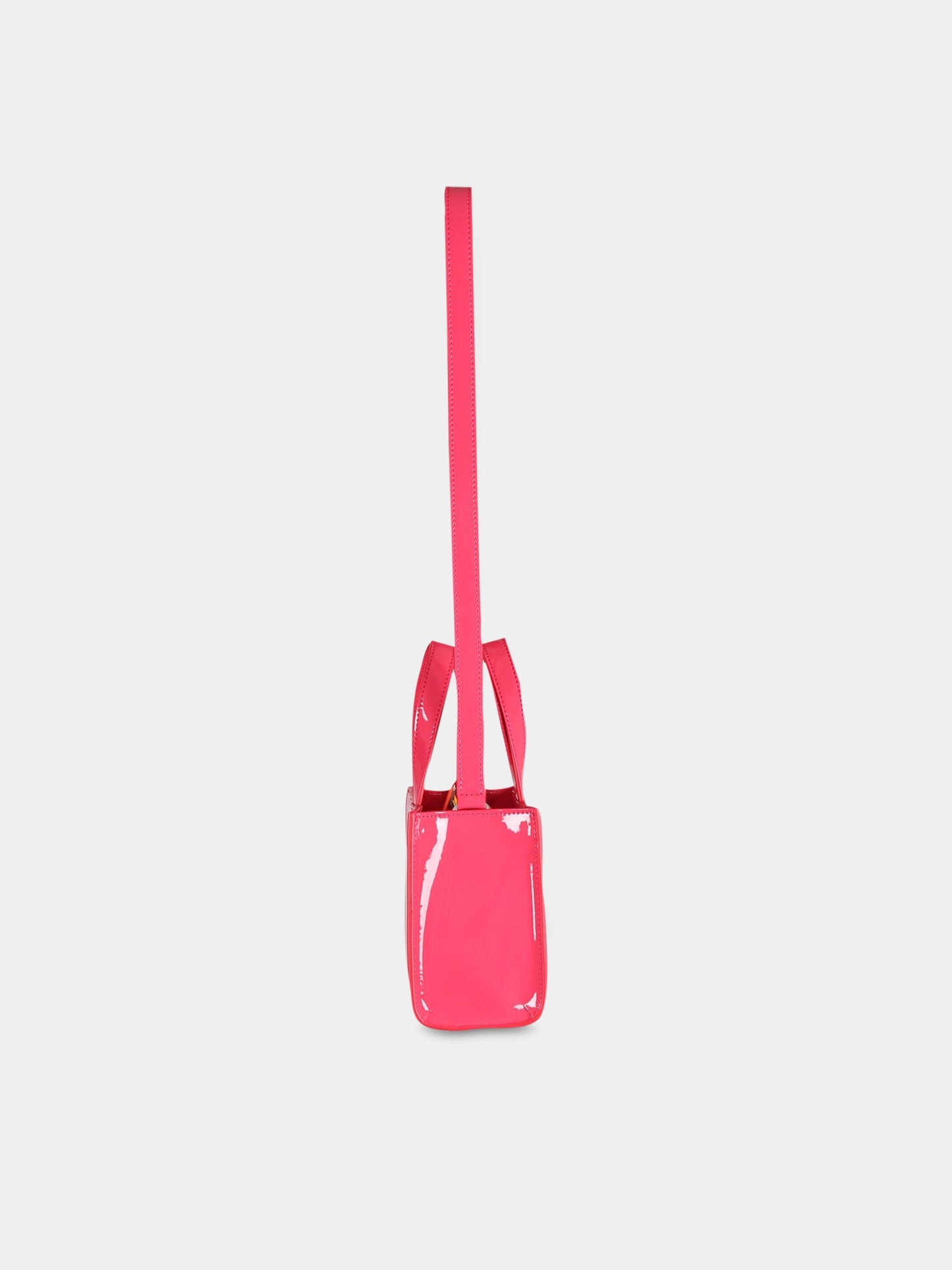 Borsa fucsia per bambina con logo,Off White,OGNA002S23FAB0013201