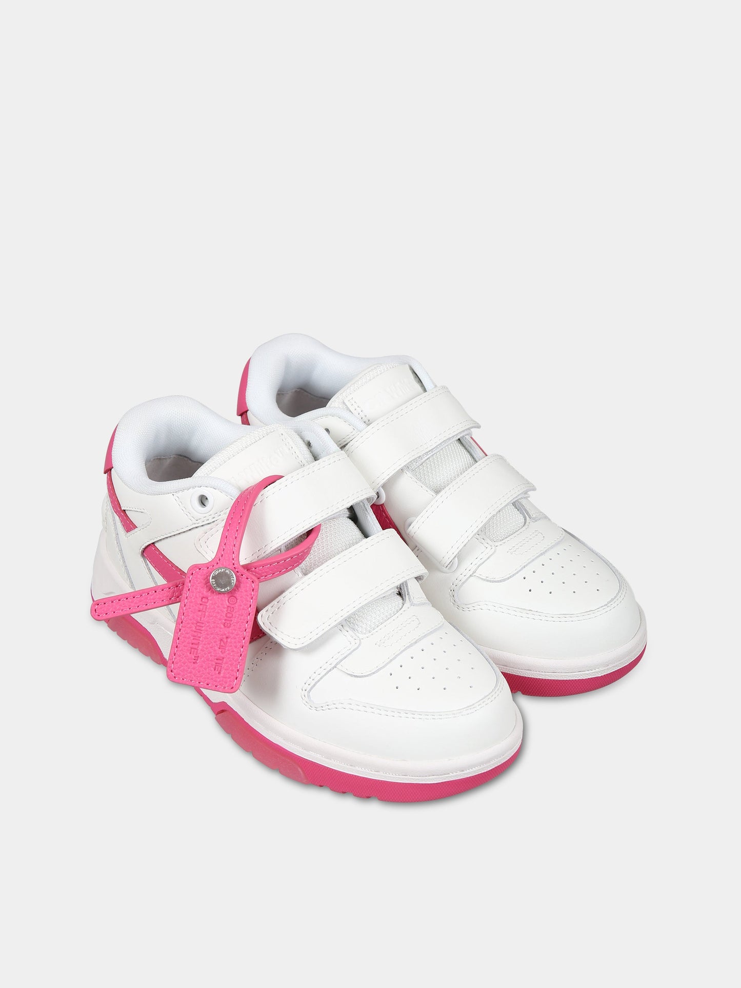 Sneakers bianco per bambina con iconica freccia,Off White,OGIA005S23LEA0010132