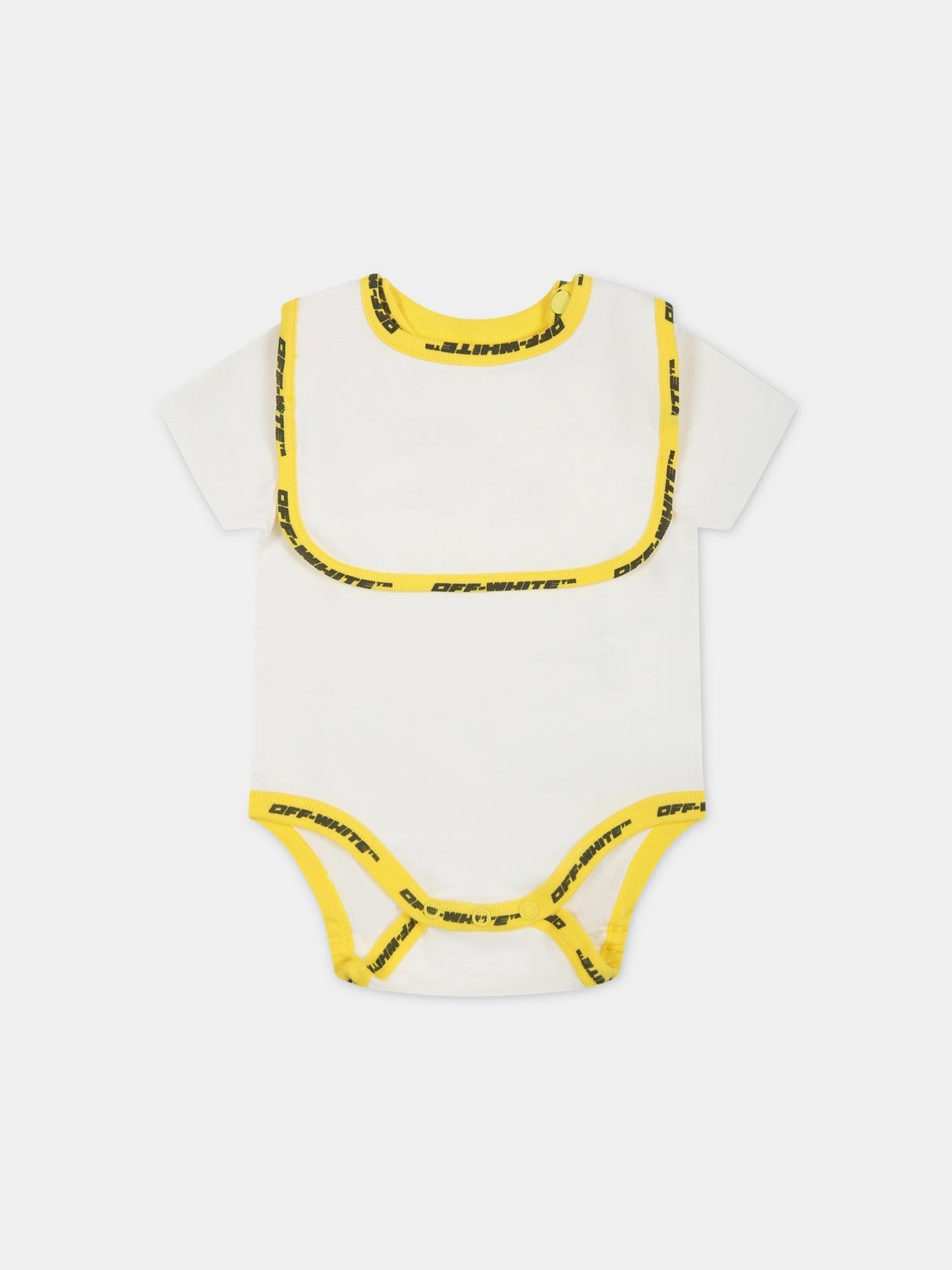 Set bianco per neonato con logo,Off White,OB2X005S23JER0010318