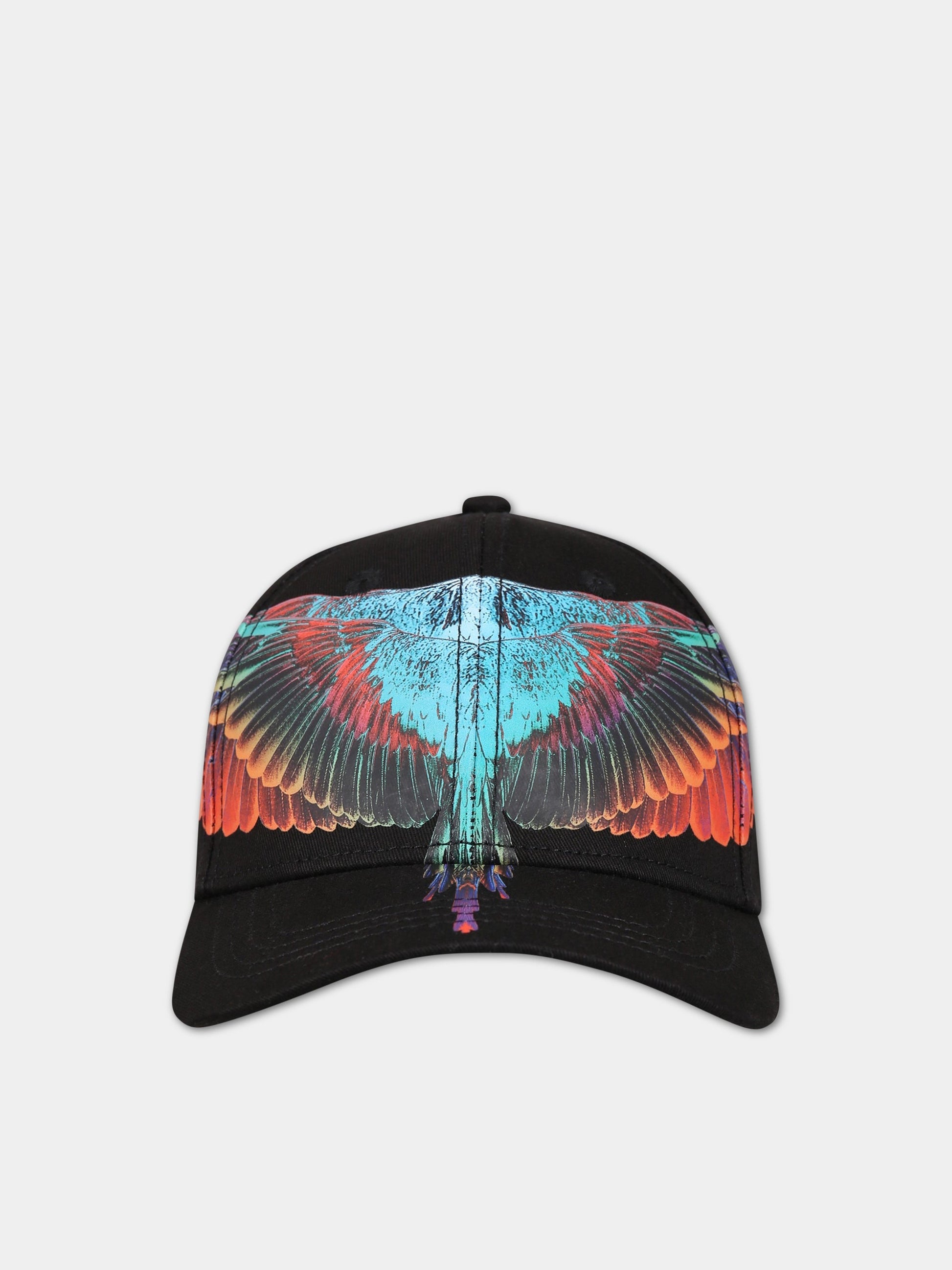 Cappello nero per bambino con iconica stampa,Marcelo Burlon Kids,CBLB001S23FAB0021025