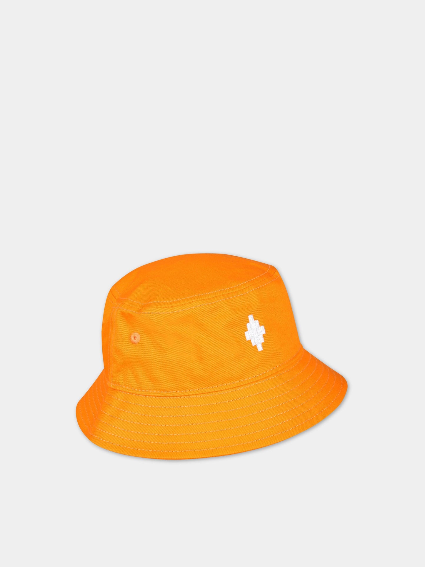 Cloche arancione per bambino con ricamo,Marcelo Burlon Kids,CBLB003S23FAB0012001