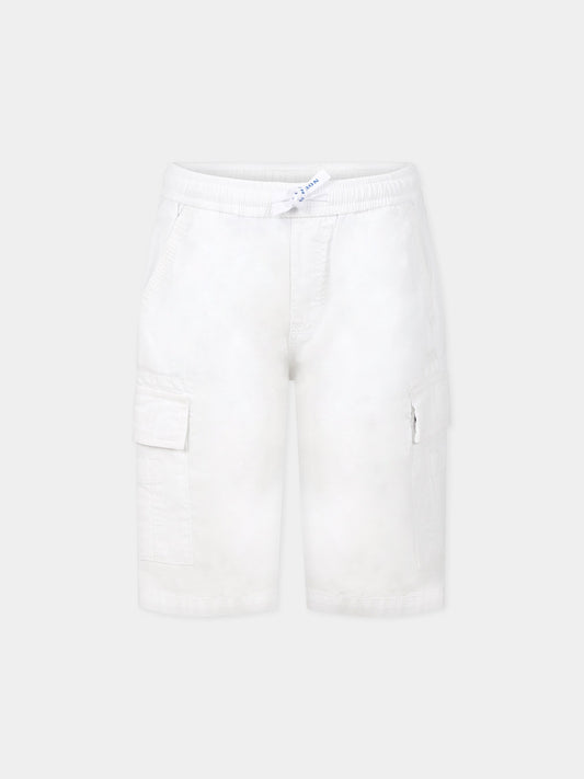 Shorts bianco per bambino con logo,North Sails,775371 000 0101