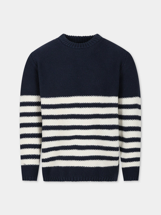 Maglione multicolor per bambino con logo,North Sails,796166 000 C001