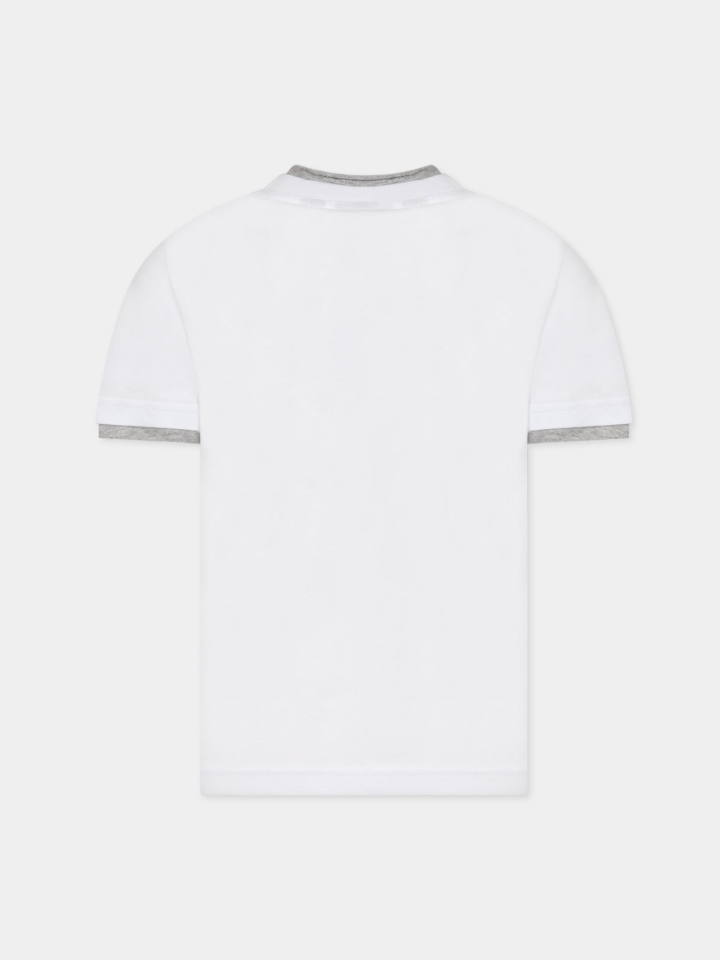 T-shirt bianco per bambino con logo,North Sails,795037 000 0101