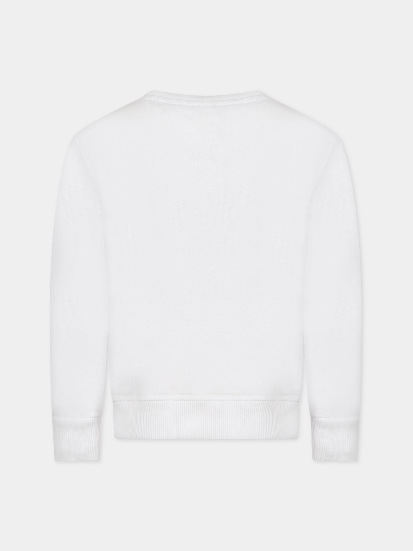 Felpa bianca per bambino con logo blu,North Sails,794406 000 0101