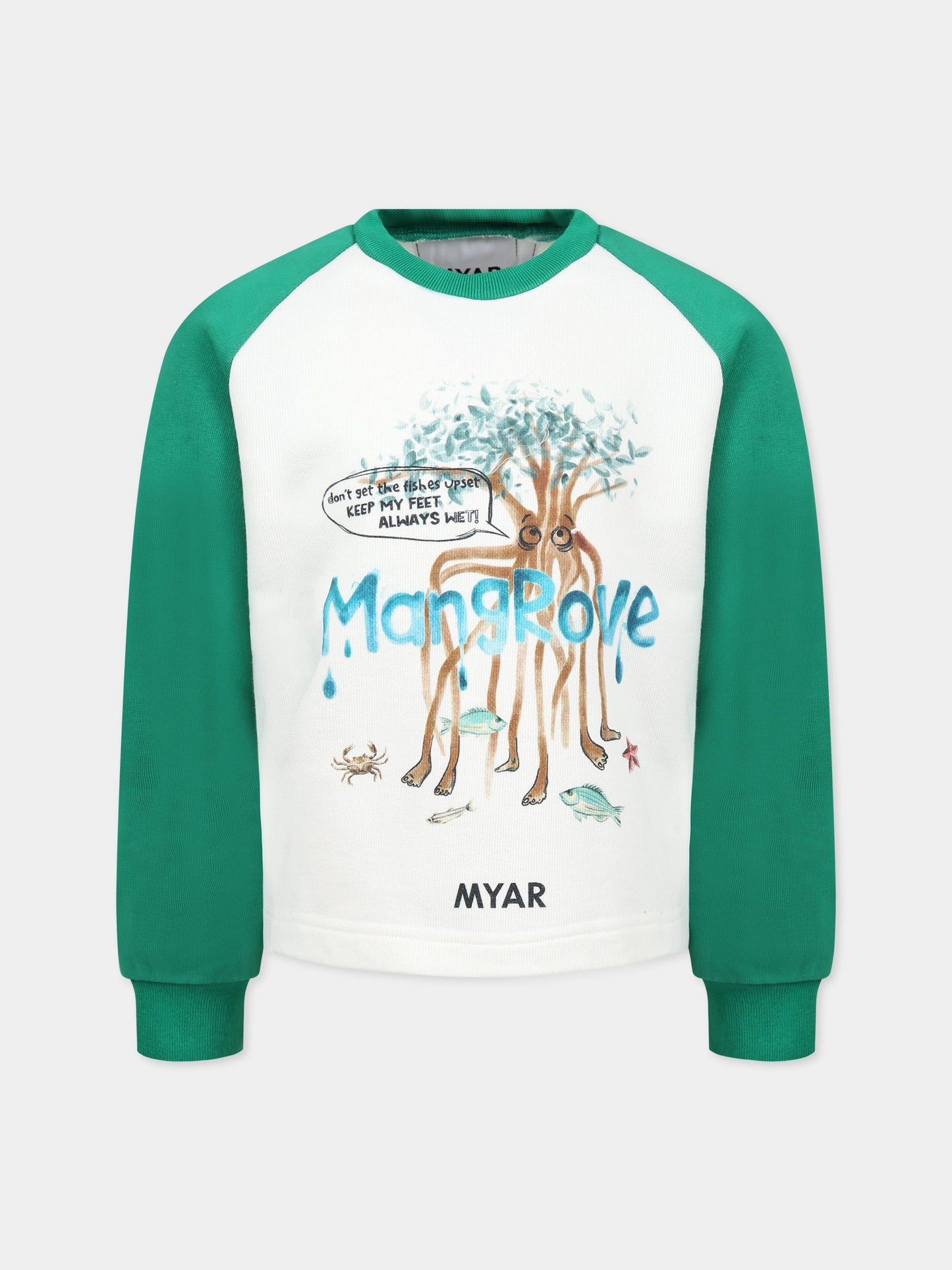 Felpa multicolor per bambino con stampa e logo,Myar,MY0068 MY063 MY10A